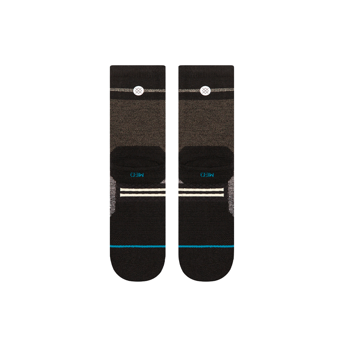 스탠스 유니섹스 트렌톤 미드 울 크루(STANCE Trenton Mid Wool Crew Blk) - 3