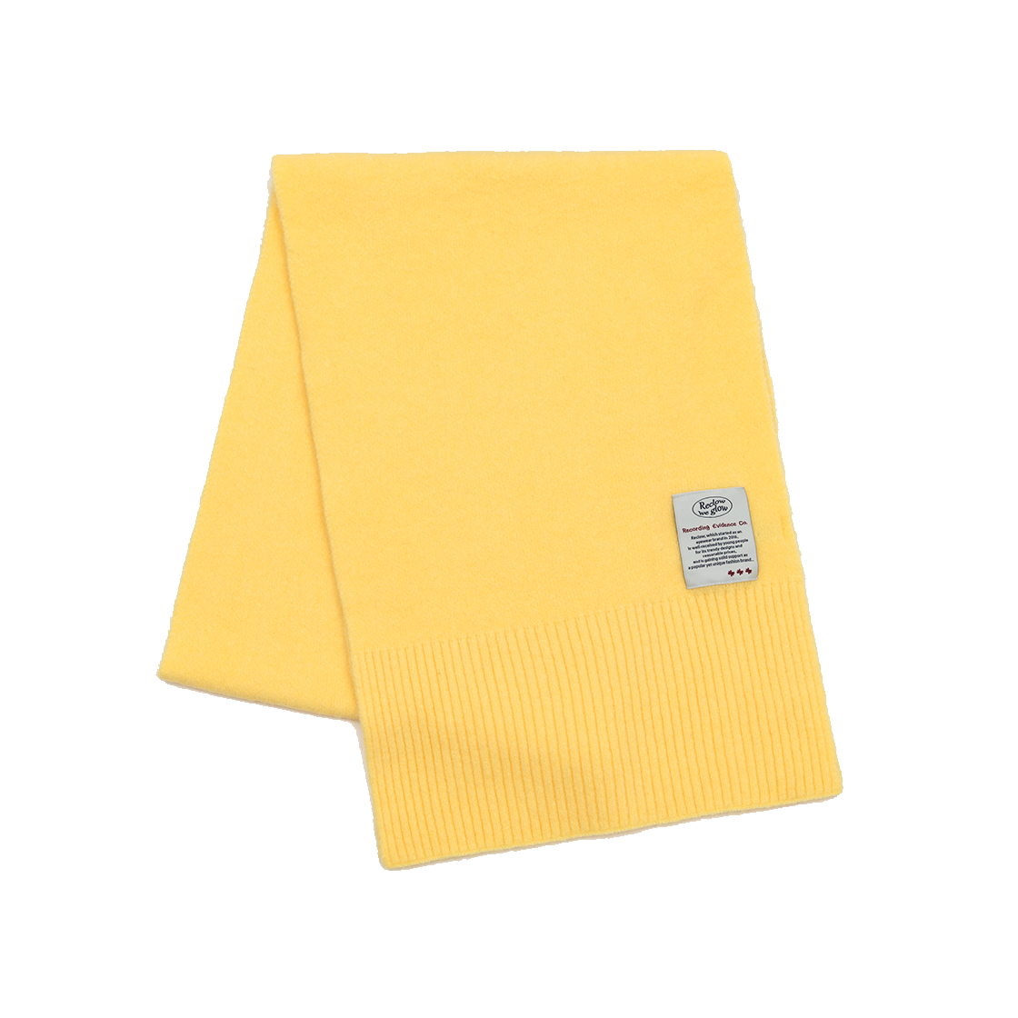 Wool Touch Knit Muffler Lemon RECLOW Wool Touch Knit Muffler Lemon
