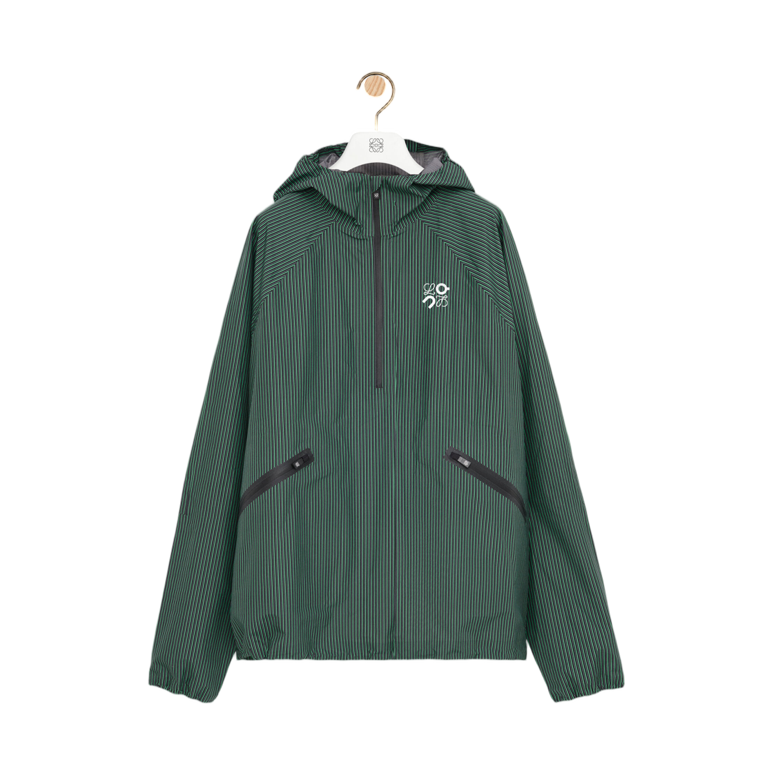 로에베 x 온 러닝 스톰 아노락 테크니컬 쉘 그린 블랙(Loewe x On Running Storm Anorak In Technical Shell Green Black)
