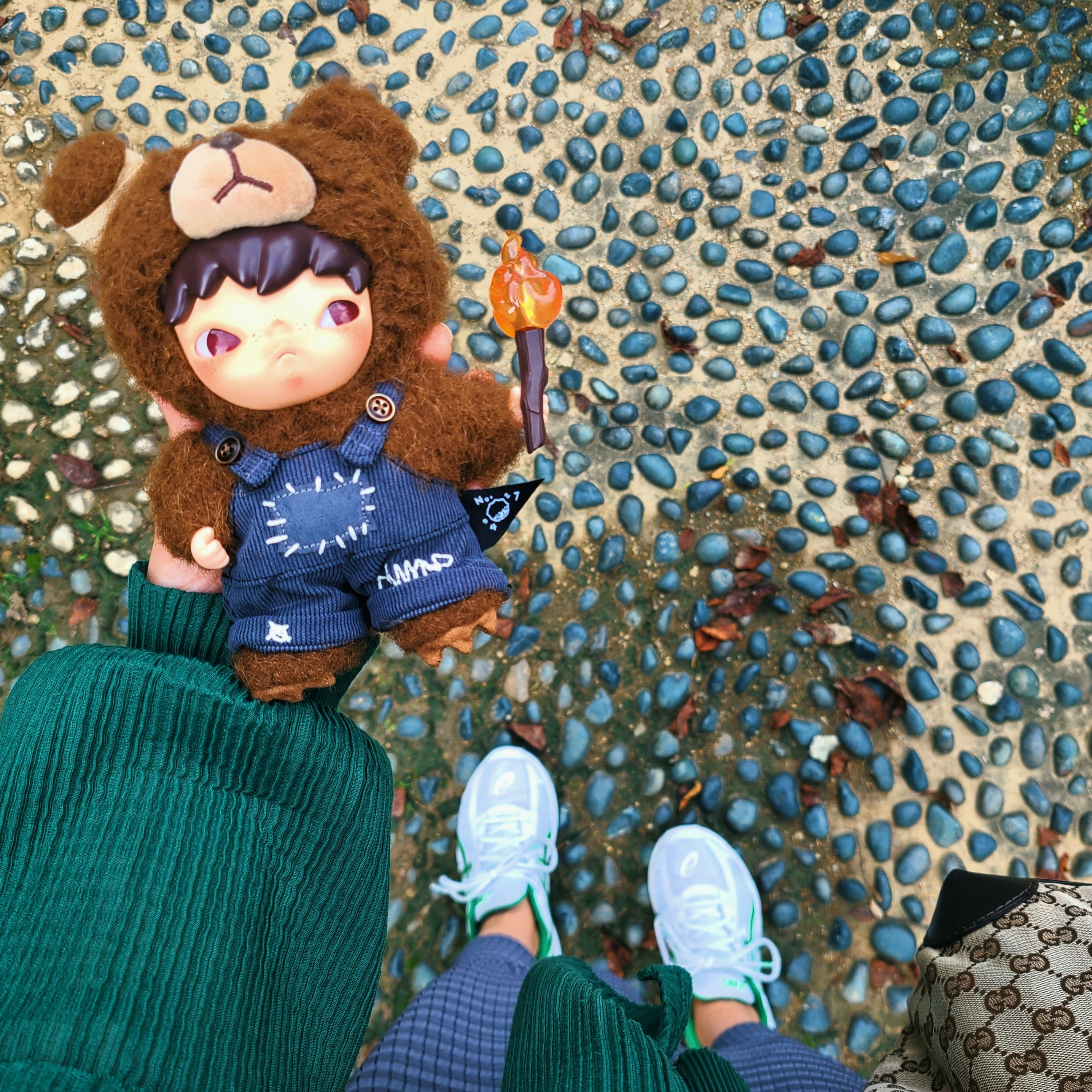 Pop Mart Hirono Living Wild-Fight For Joy Plush Doll, Asics Jog 100 S White Green - 2E Wide 착용 스타일 - 2