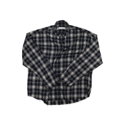 Nonnod Cut-off Check Shirt Navy