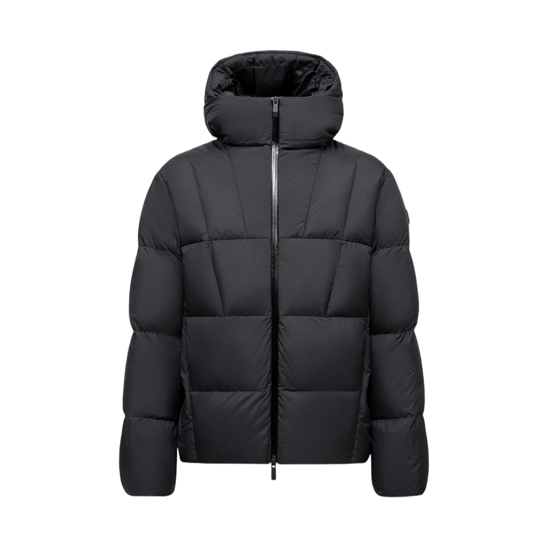 K2-091-1A00033-596TM-999 Moncler Fusain Hooded Short Down Jacket Black - 25FW