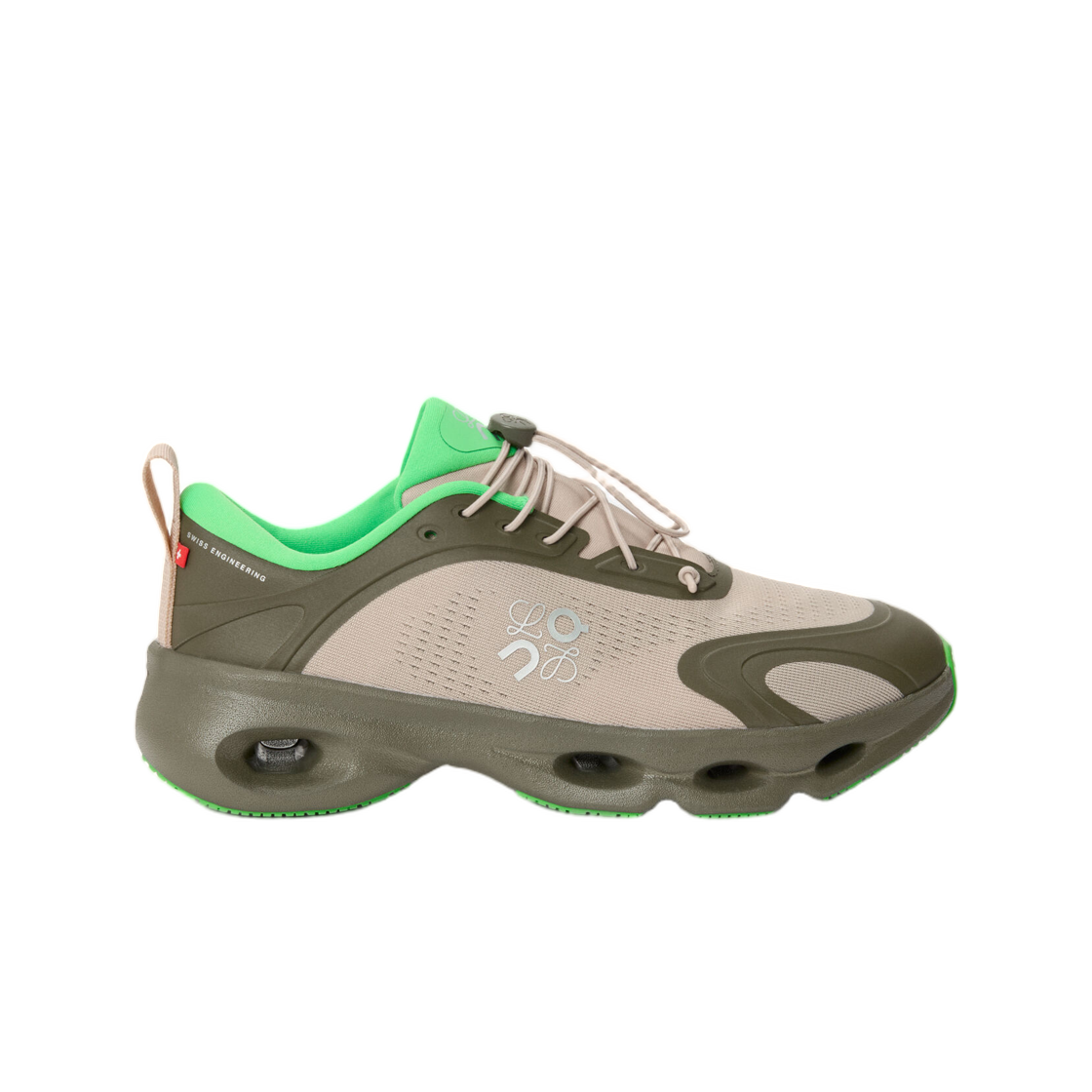 로에베 x 온 러닝 클라우드솔로 스니커즈 카키 그린 샌드(Loewe x On Running Cloudsolo Sneakers Khaki Green Sand)