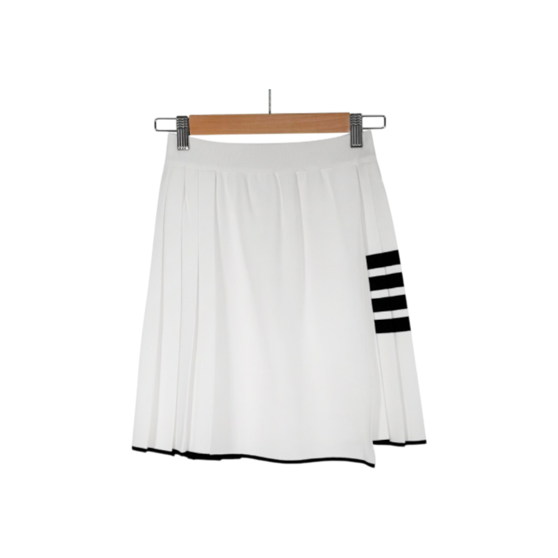 ITT4MTJ5O9GF Thom Browne Milano Stitch 4 Bar Pleated Mini Skirt White 36