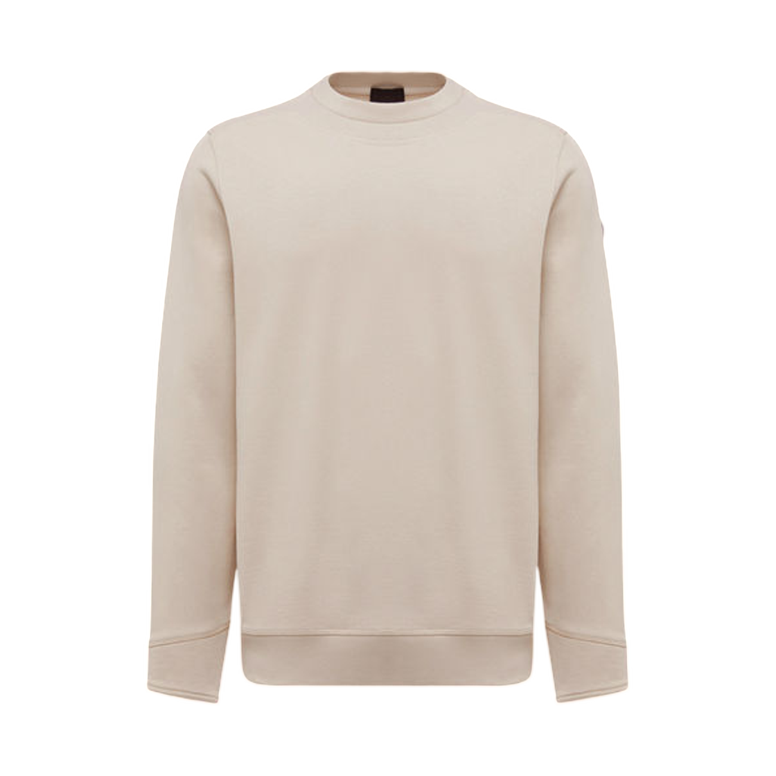 몽클레르 로고 패치 코튼 스웨트셔츠 라이트 베이지 - 25FW(Moncler Logo Patch Cotton Sweatshirt Light Beige - 25FW) - 1