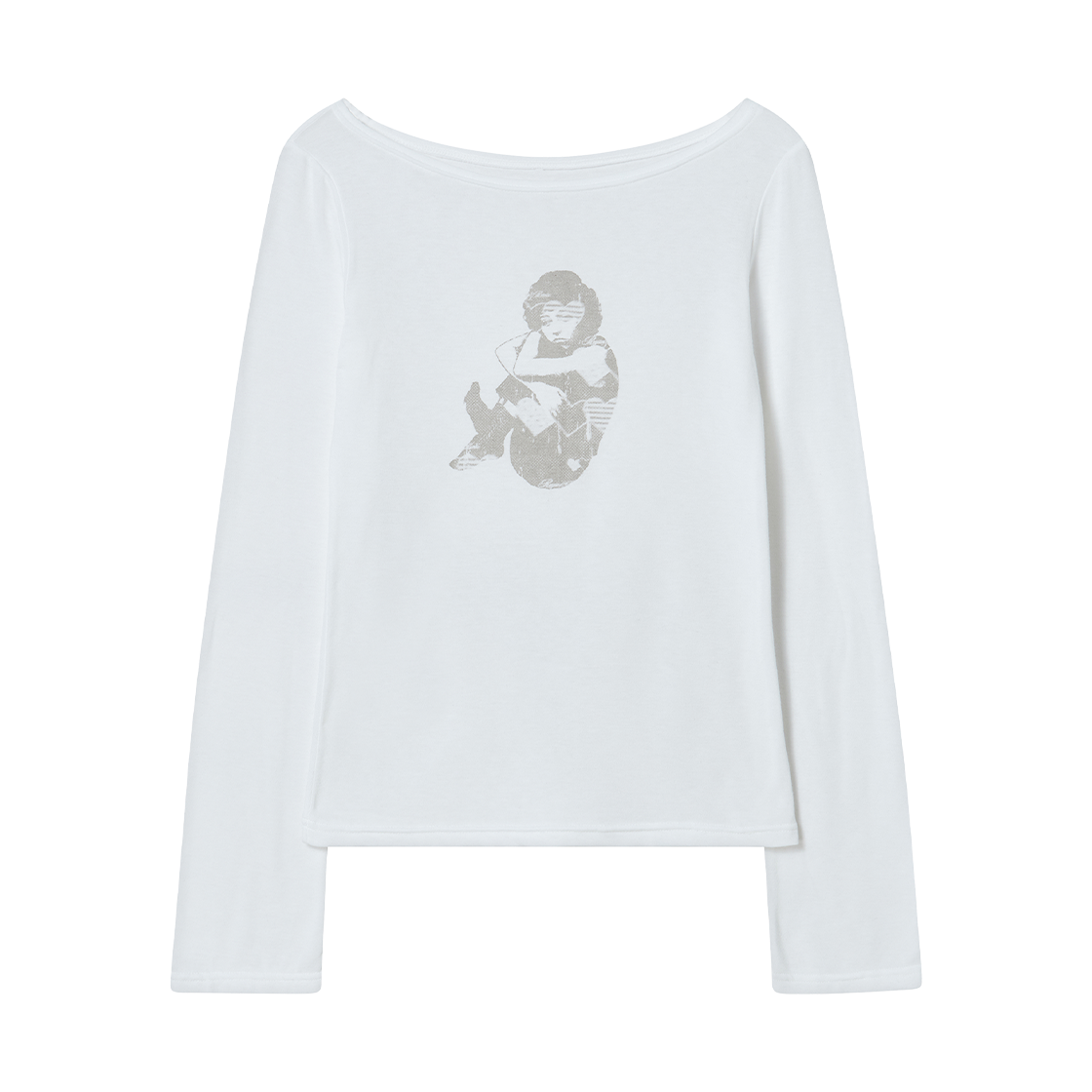 RG_25_FA2_LS_10 Rogin N Rosie Small Girl Printed Long Sleeve White