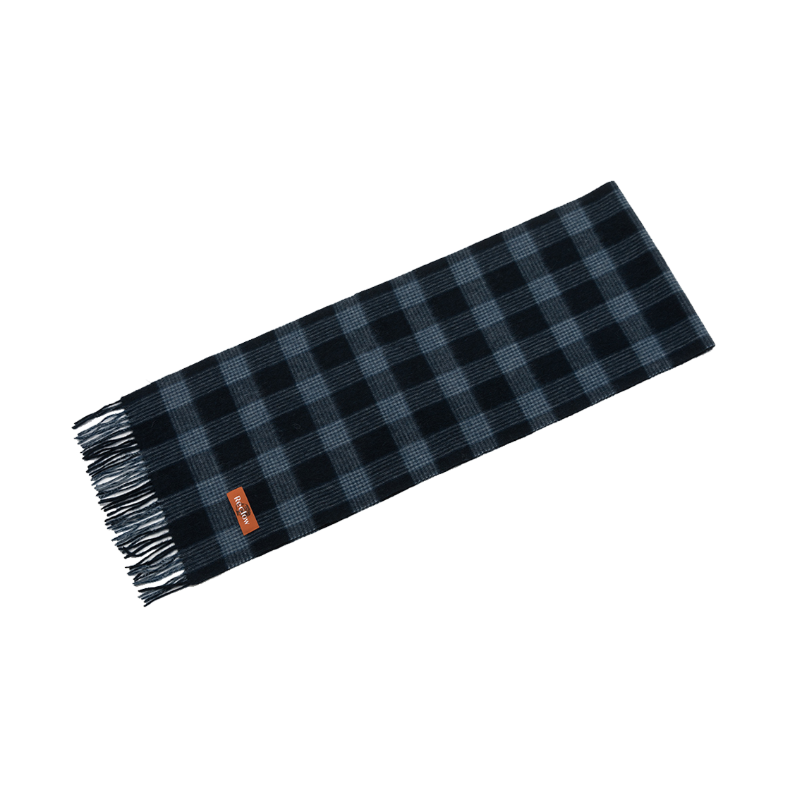 리끌로우 울 100% 체크 머플러 네이비(RECLOW Wool 100% Check Muffler  Navy) - 3