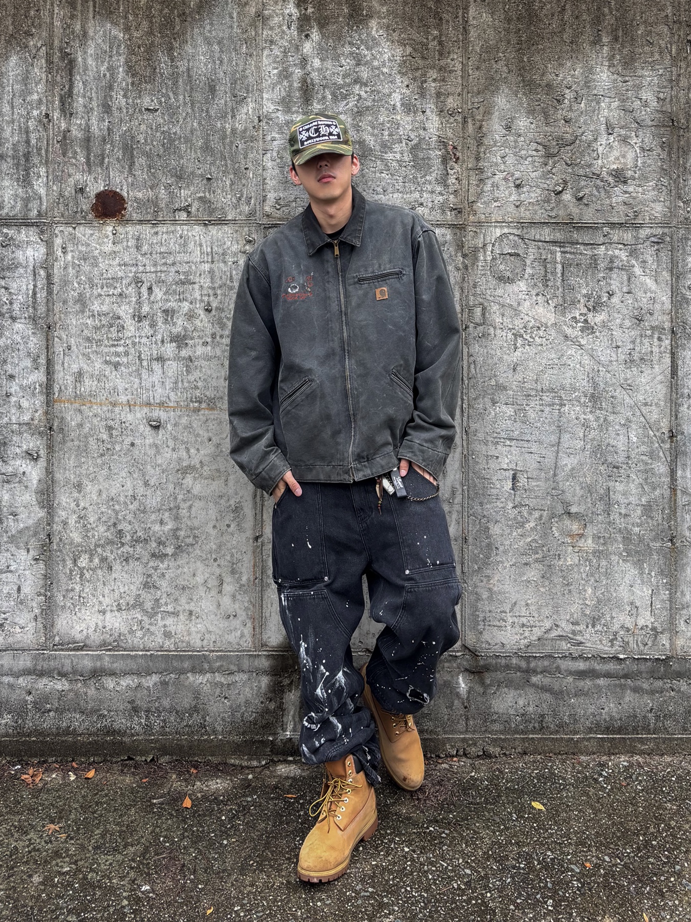 Wapworks Work Double Knee Carpenter Pants, Timberland Premium 6 inch Waterproof Boot Wheat Nubuck - Wide 착용 스타일 - 1
