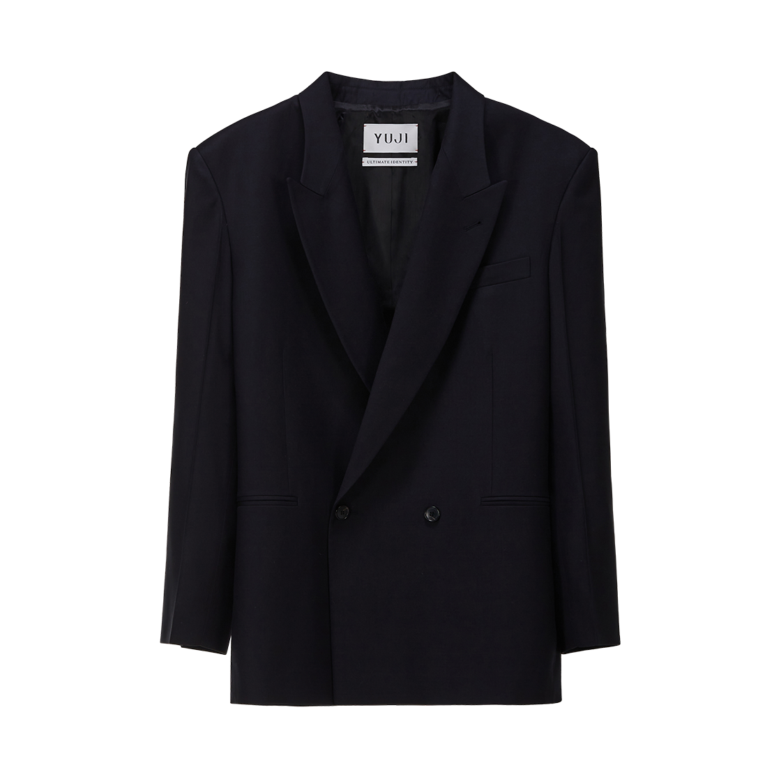 YJ-C02-JK001-U YUJI Acre Double Breast Tailored Jacket Navy