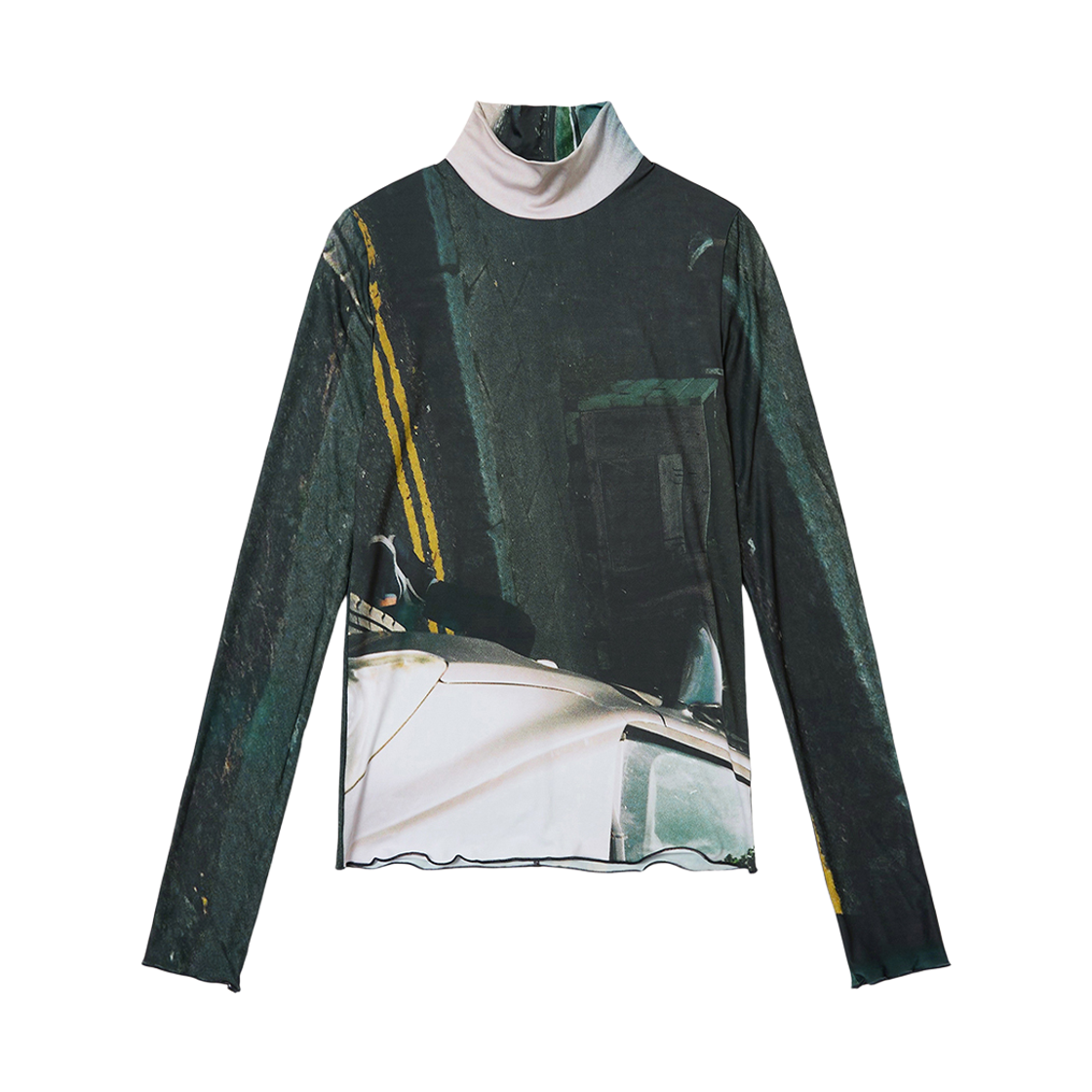 씬 하이넥 프린팅 롱 슬리브 카(SEEN Hi-Neck Printing Long Sleeve Car)