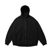 [FW25] moif Baggy Zip Hooded Sweat Black