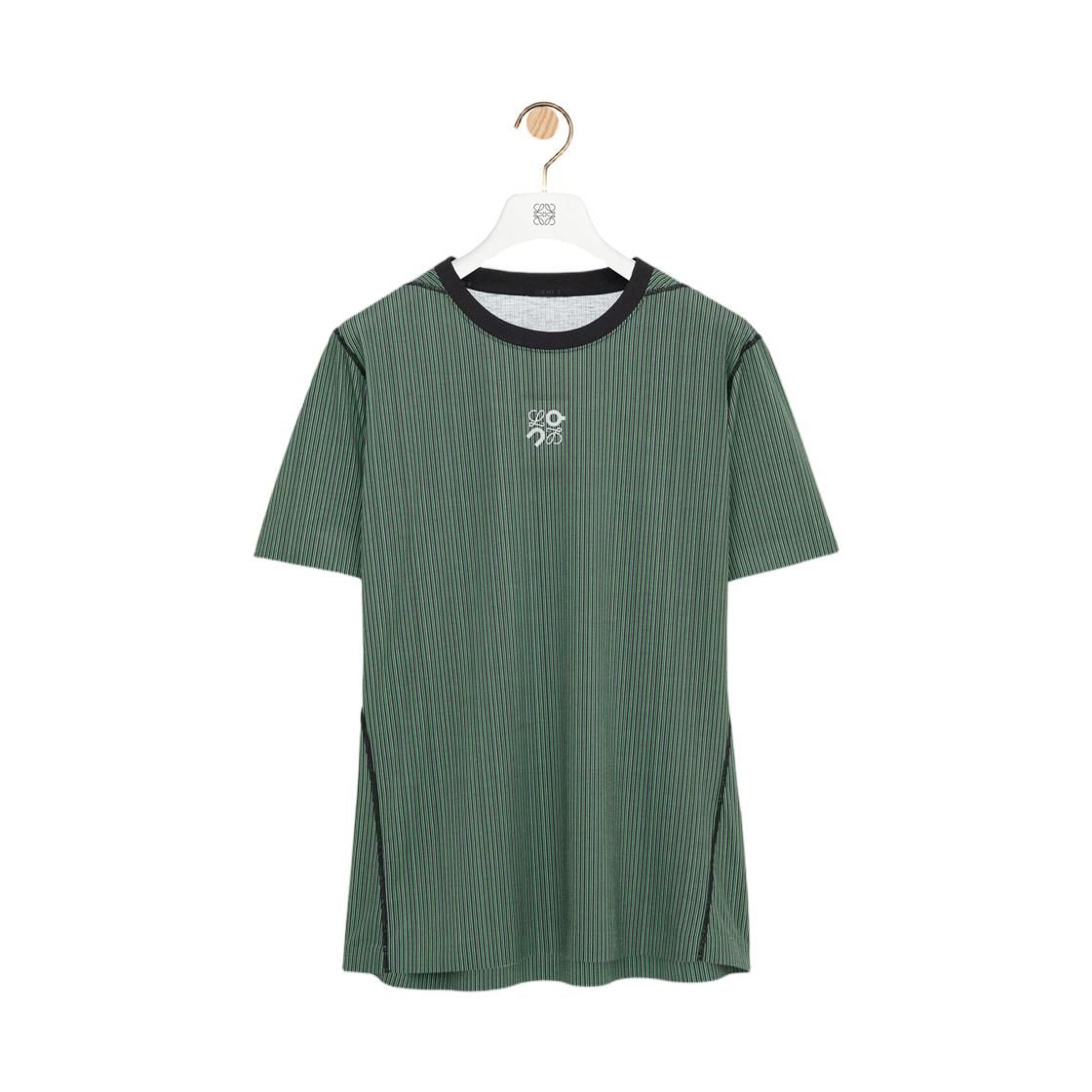 로에베 x 온 러닝 액티브 티셔츠 테크니컬 저지 그린 블랙(Loewe x On Running Active T-Shirt In Technical Jersey Green Black)