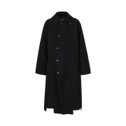 SONGZIO COLLECTION Asymmetric Cut Out Coat Black