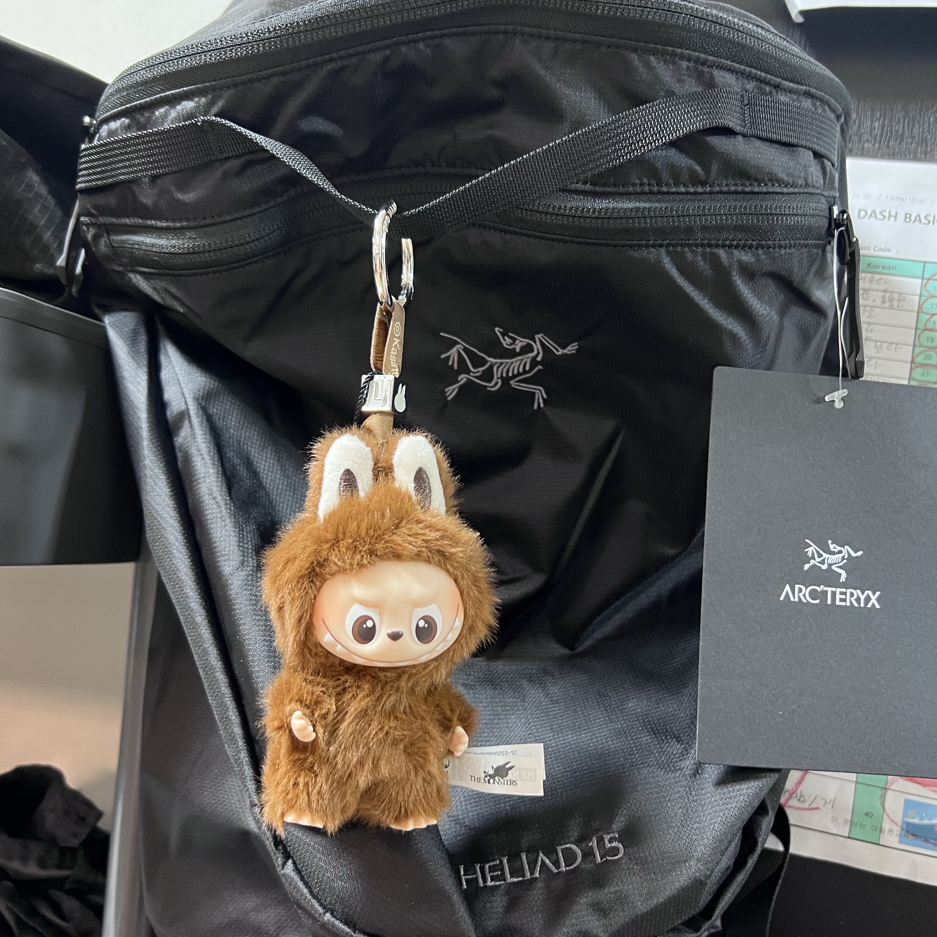 Pop Mart Labubu The Monsters Pin For Love Series Vinyl Plush Pendant (A-M) L (Opened Case) 착용 스타일