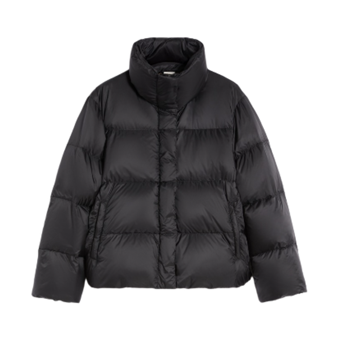 SEICA-009 (W) Max Mara The Cube Seica Technical Fabric Water-Repellent Down Jacket Black