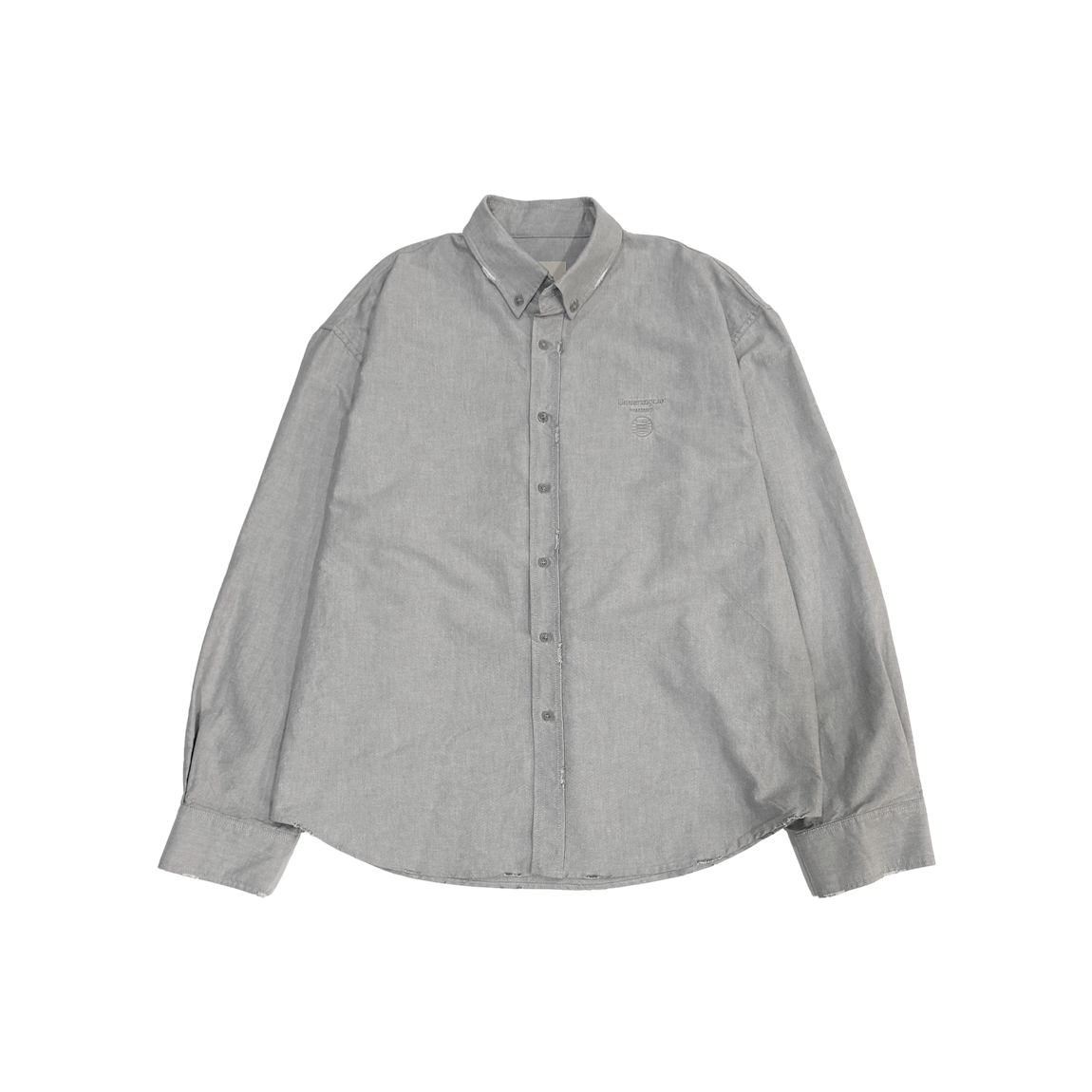 언더마이카 무.147 콤비 베이직 워시드 옥스포드 셔츠 그레이(Undermycar MU.147 Combi Basic Washed Oxford Shirts Gray)