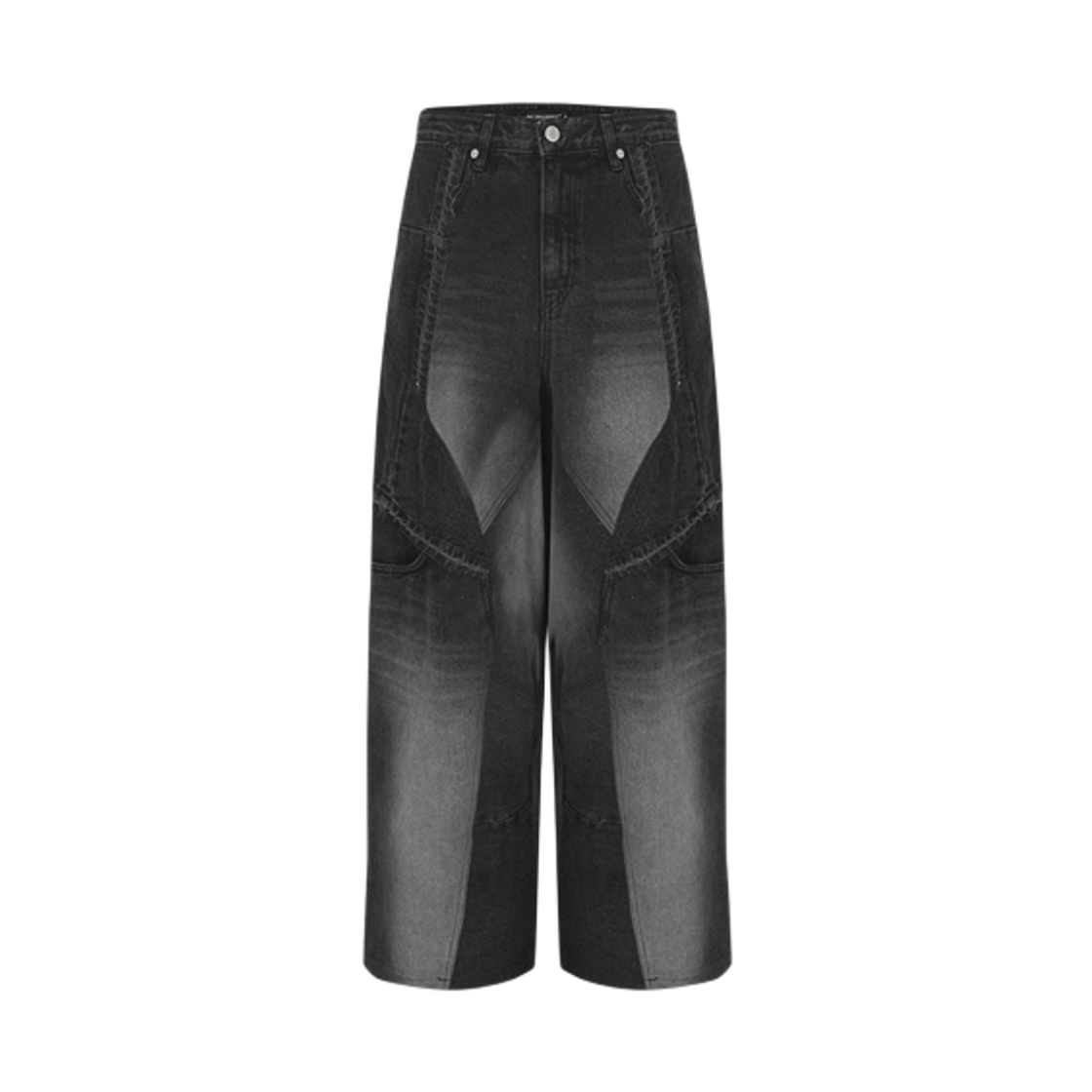 써저리 리빌드 데님 와이드 팬츠 블(Surgery Rebuild Denim Wide Pants Black)