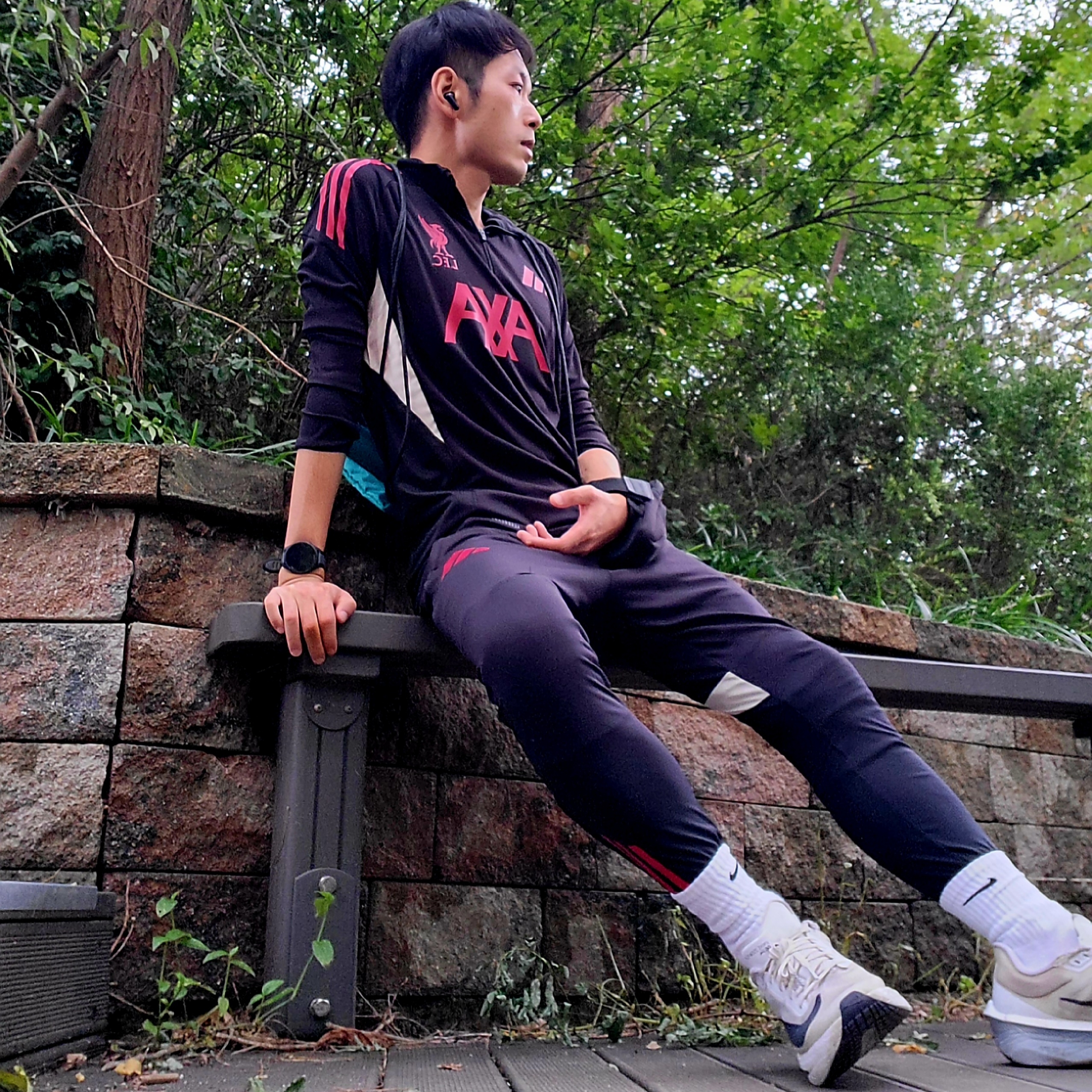 Adidas Liverpool FC Tiro 25 Competition Training Top Black - KR Sizing (Non Marking Ver.), Adidas Liverpool FC Tiro 25 Competition Training Pants Black - KR Sizing 착용 스타일