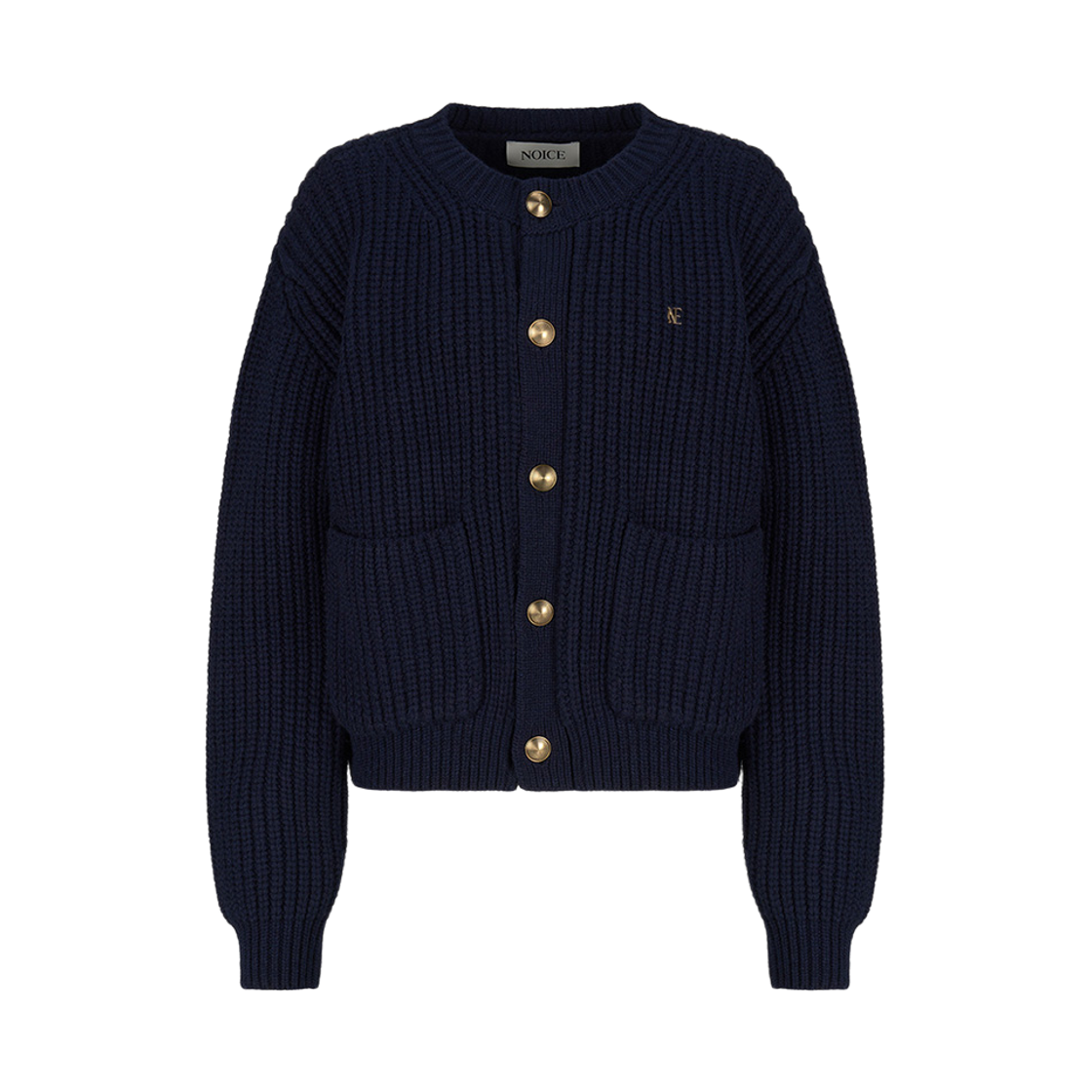 NWA5WKO26DN (W) Noice  Heavy-Gauge Wool-Blend Cardigan Dark Navy