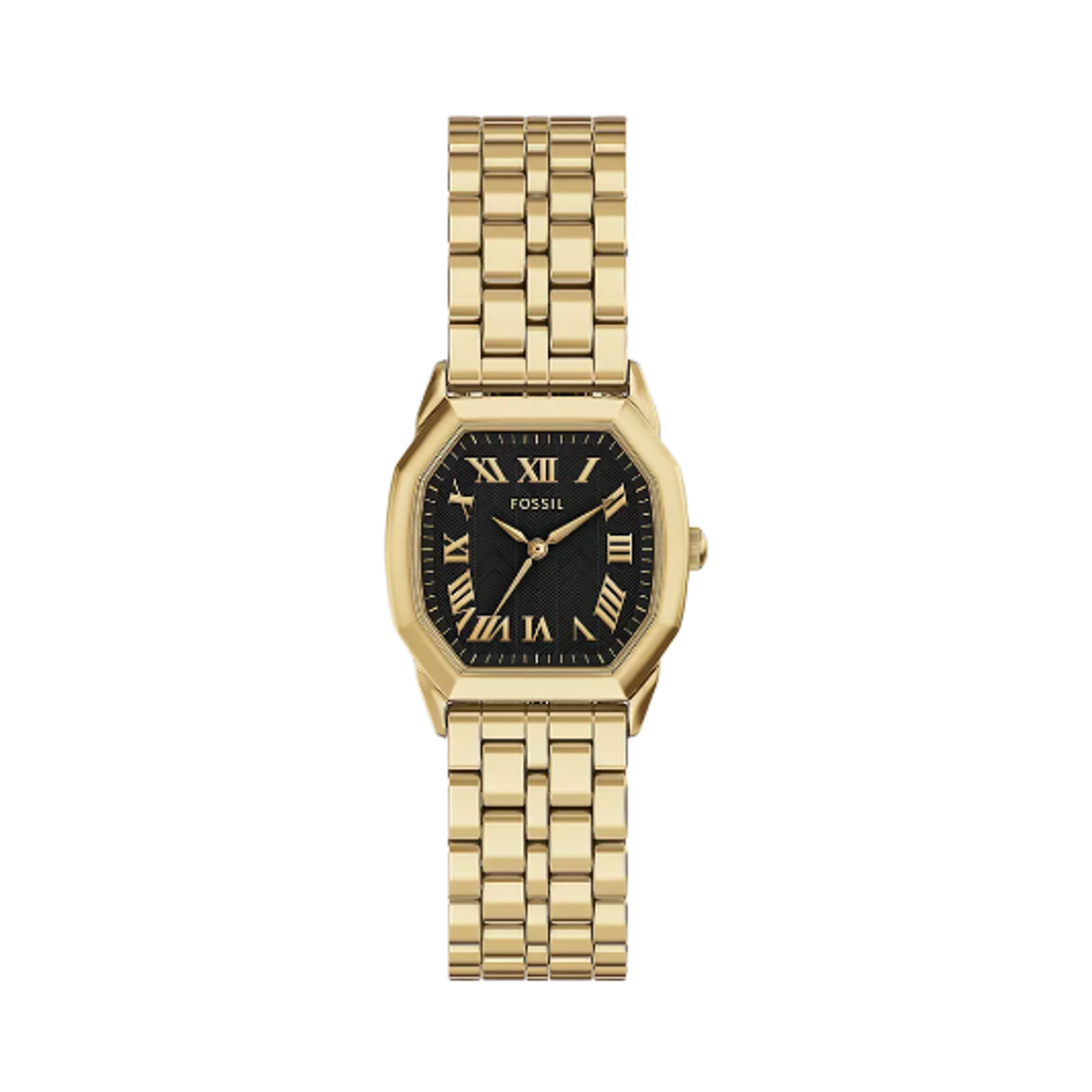 (W) 파슬 할로우 쓰리핸드 27mm 스테인리스 스틸 블랙 골드((W) Fossil Harlow Three-Hand 27mm Stainless Steel Black Gold) - 1