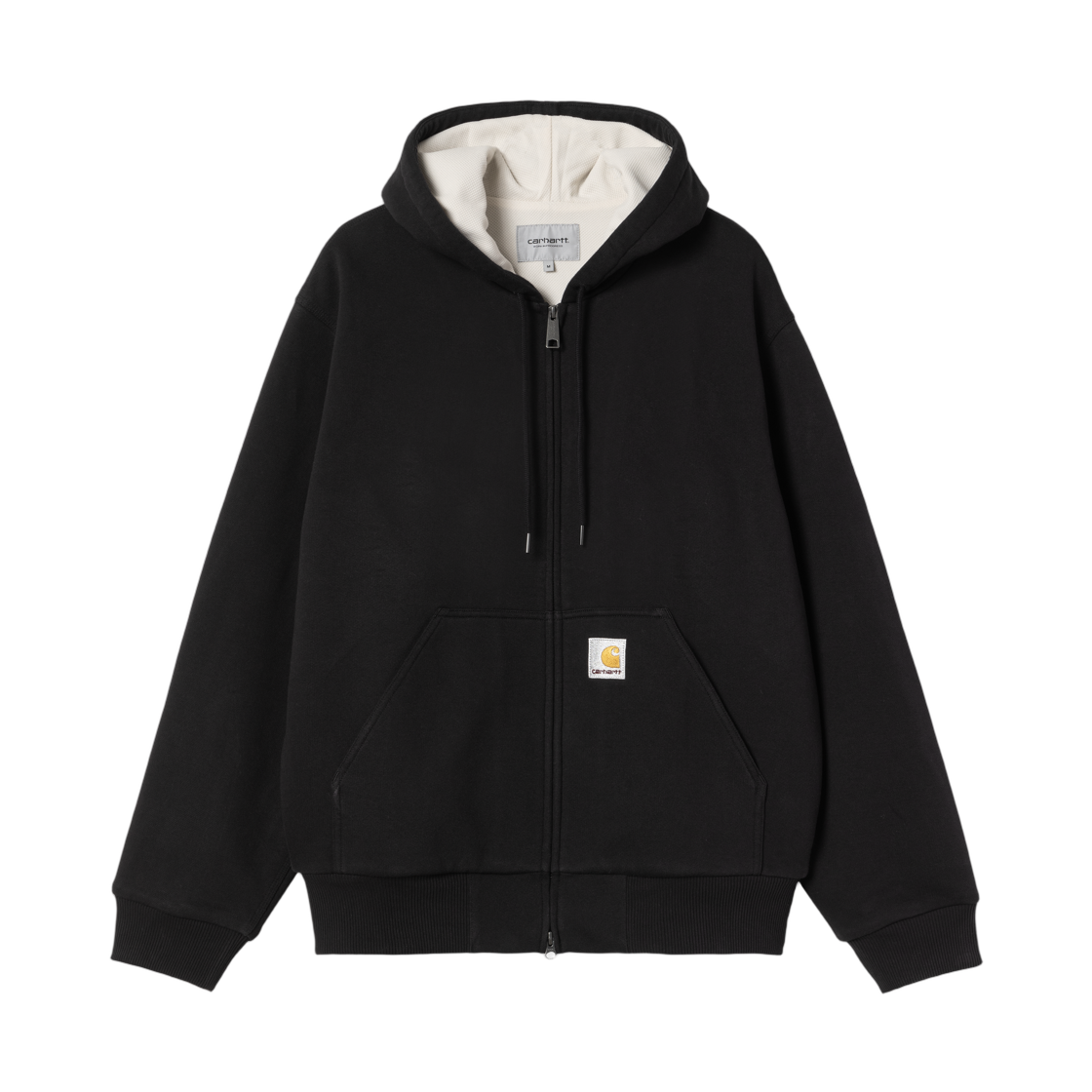 칼하트 WIP 액티브 스웨트 자켓 블랙 스톤 워시드(Carhartt WIP Active Sweat Jacket Black Stone Washed)