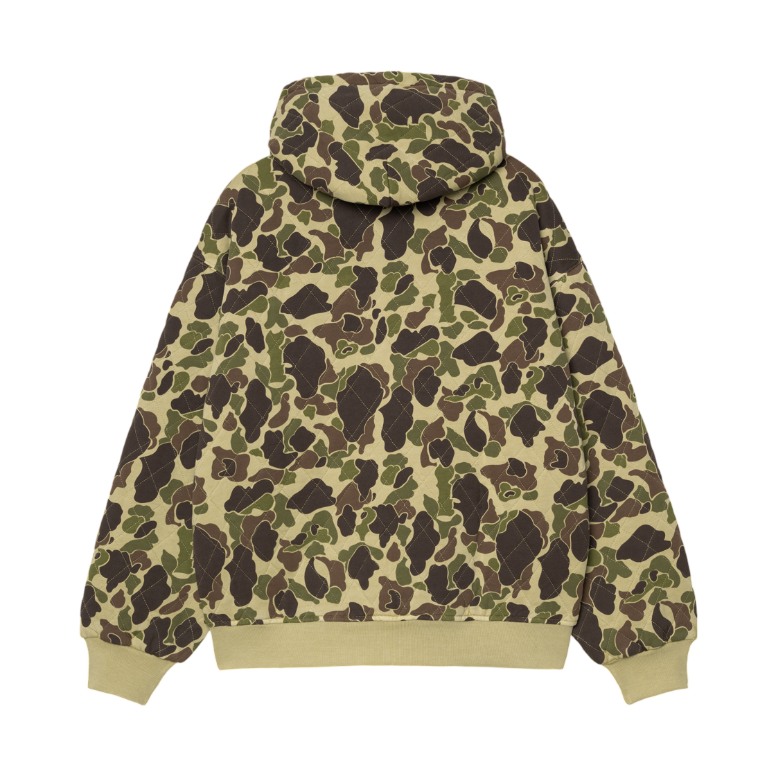 칼하트 WIP 후드 비스타 퀼티드 스웨트 자켓 카모 덕 그린 가먼트 다이드(Carhartt WIP Hooded Vista Quilted Sweat Jacket Camo Duck Green Garment Dyed) - 2
