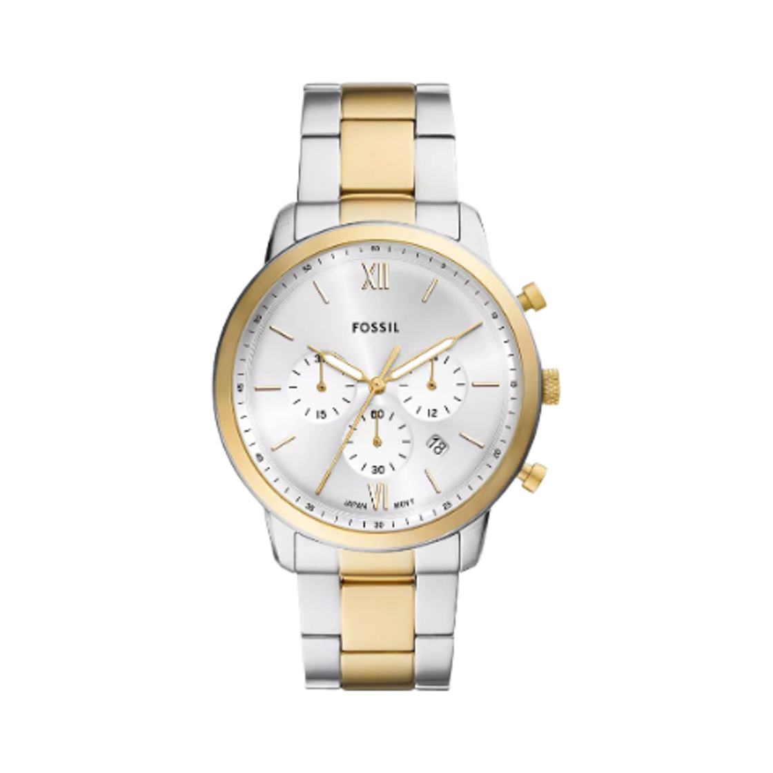 FS6112 Fossil Neutra Quartz Chronograph 44mm Stainless Steel Two-Tone Gold Silver