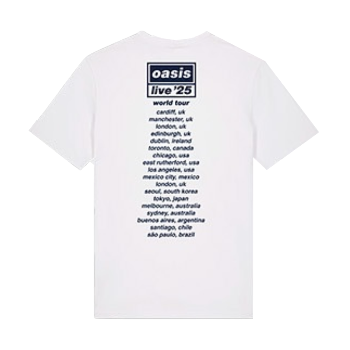 오아시스 컬러 포토 라이브 '25 월드 투어 티셔츠 화이트(Oasis Colour Photo Live '25 World Tour T-Shirt White) - 2