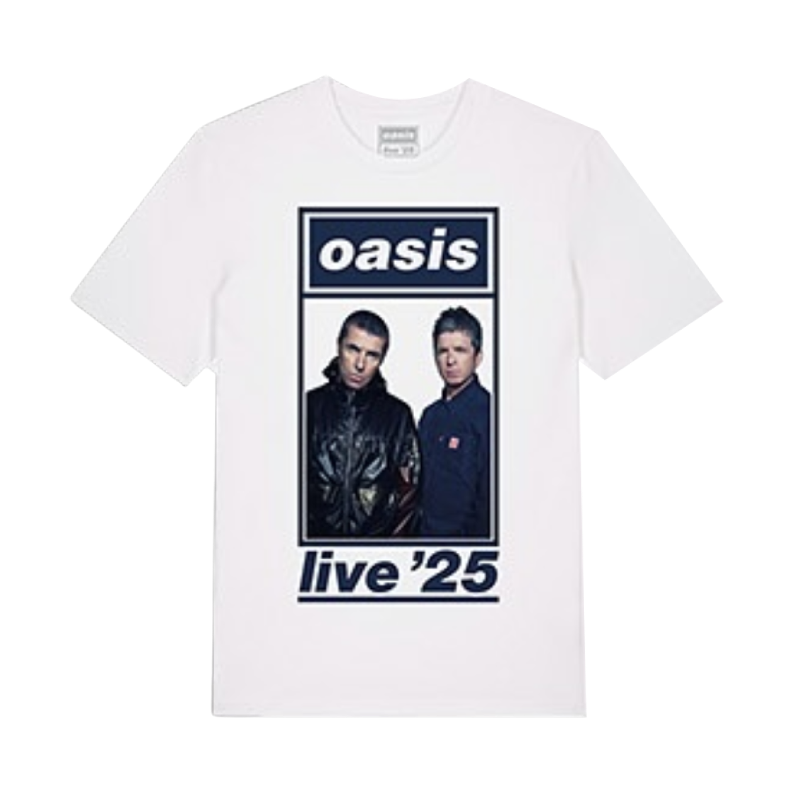오아시스 컬러 포토 라이브 '25 월드 투어 티셔츠 화이트(Oasis Colour Photo Live '25 World Tour T-Shirt White)