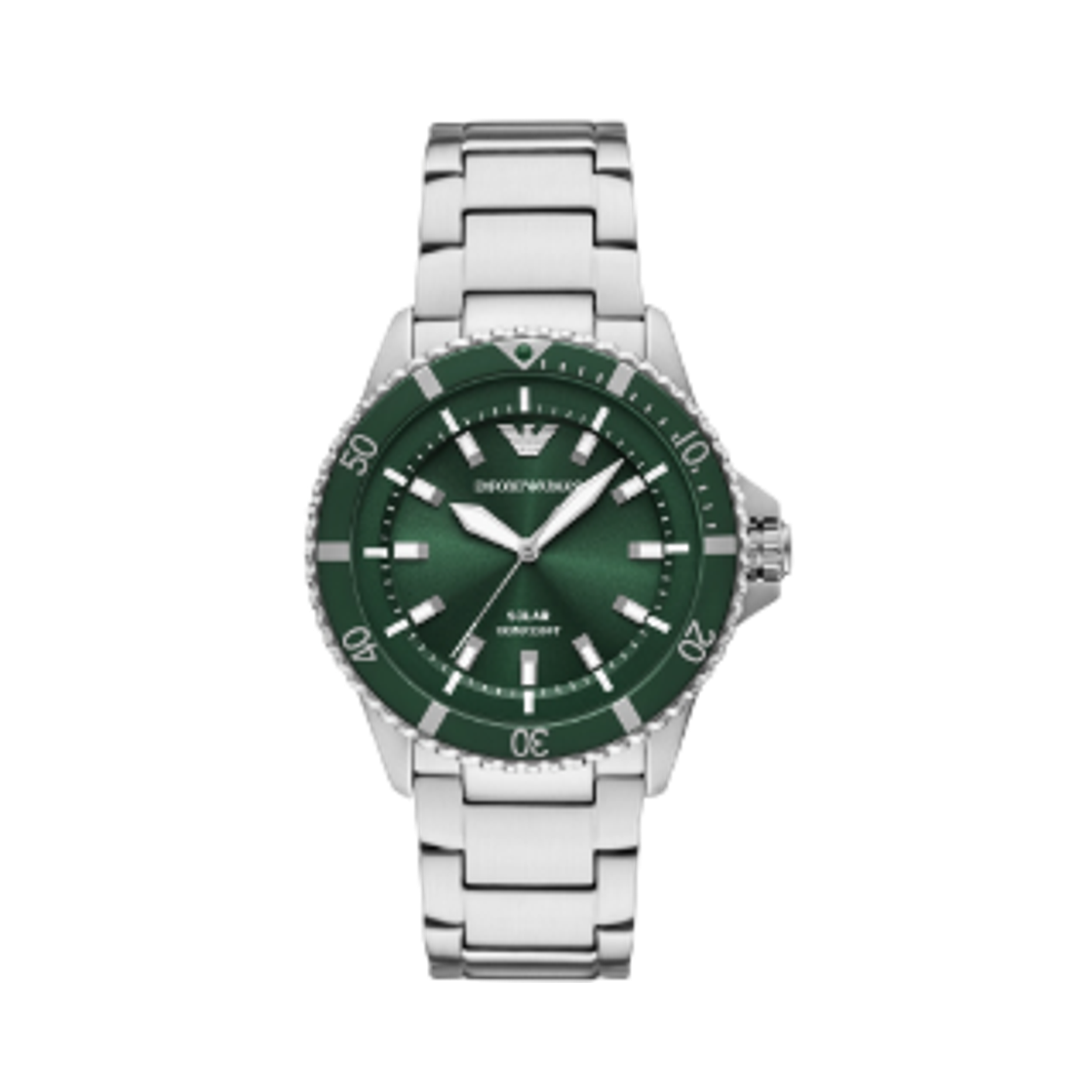 엠포리오 아르마니 월드 익스프로어 솔라 쓰리핸드 42mm 스테인리스 스틸 그린 실버(Emporio Armani World Explorer Solar Three-Hand 42mm Stainless Steel Green Silver) - 1