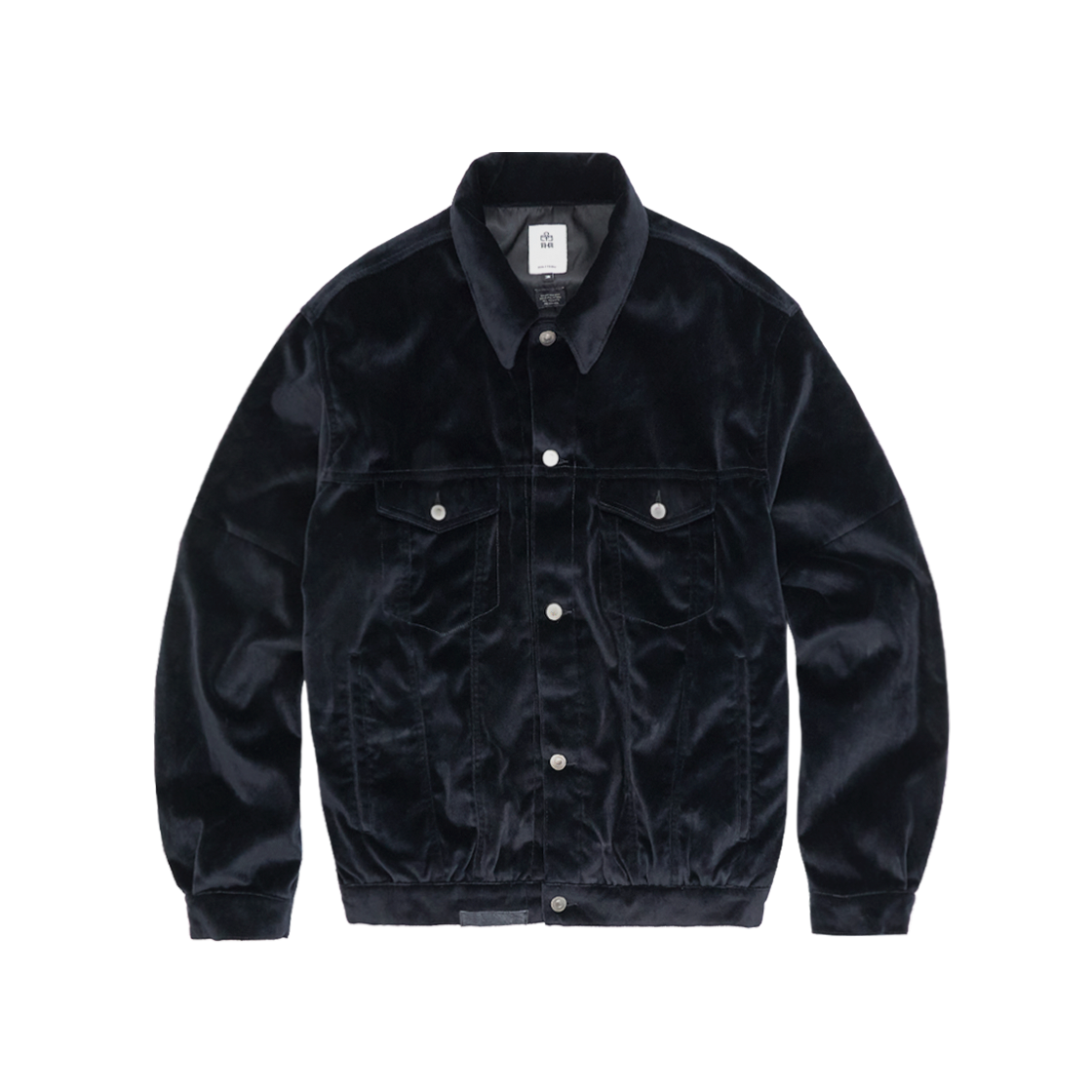 폴리테루 벨루어 트러커 자켓 블랙(Polyteru Velour Trucker Jacket Black)