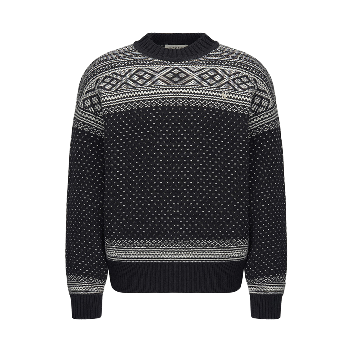 NMA5WKT49BK Noice Nordic Wool-Blend Sweater Black