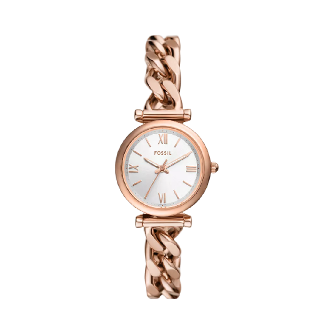 ES5330 (W) Fossil Carlie Quartz Three-Hand 28mm Stainless Steel Silver Rose Gold