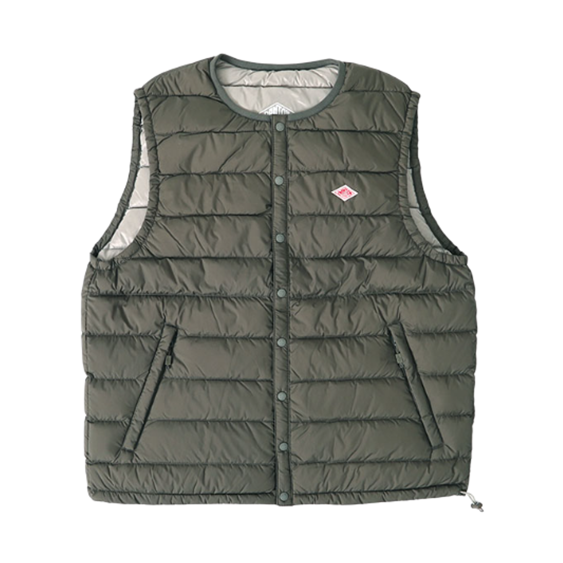 DT-A0026 Danton Crewneck Inner Down Vest Olive