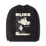 QT8 GARMENTS Bliss Washed Long Sleeve Black