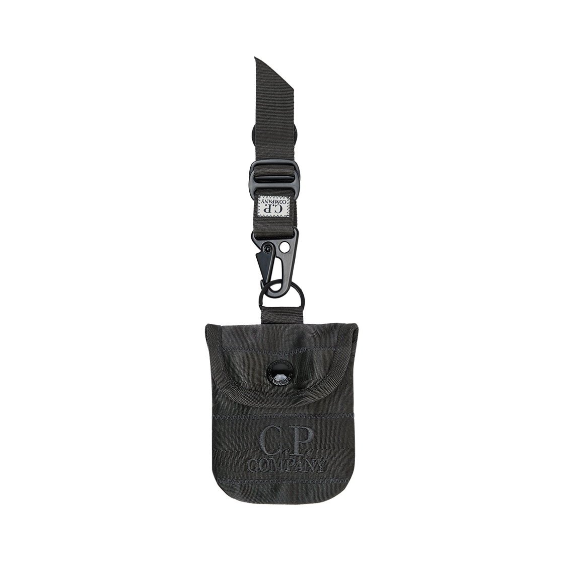 C.P. 컴퍼니 헤링본 키 체인 파우치 다크 쉐도우 그레이 - 25FW(C.P. Company Herringbone Key Chain Pouch Dark Shadow Grey - 25FW)