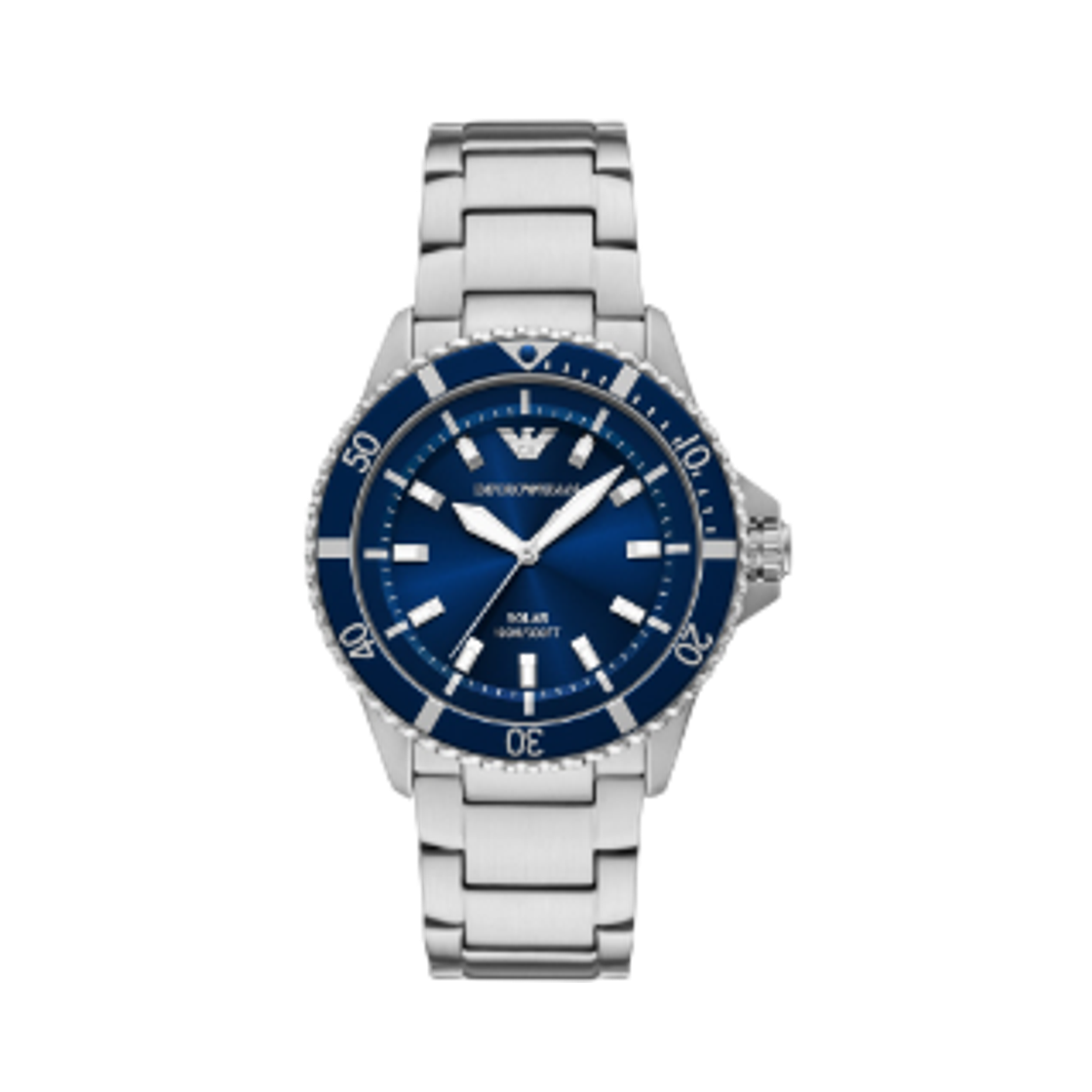 AR11697 Emporio Armani World Explorer Solar Three-Hand 42mm Stainless Steel Blue Silver