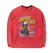 QT8 GARMENTS Another Place Washed Long Sleeve Red