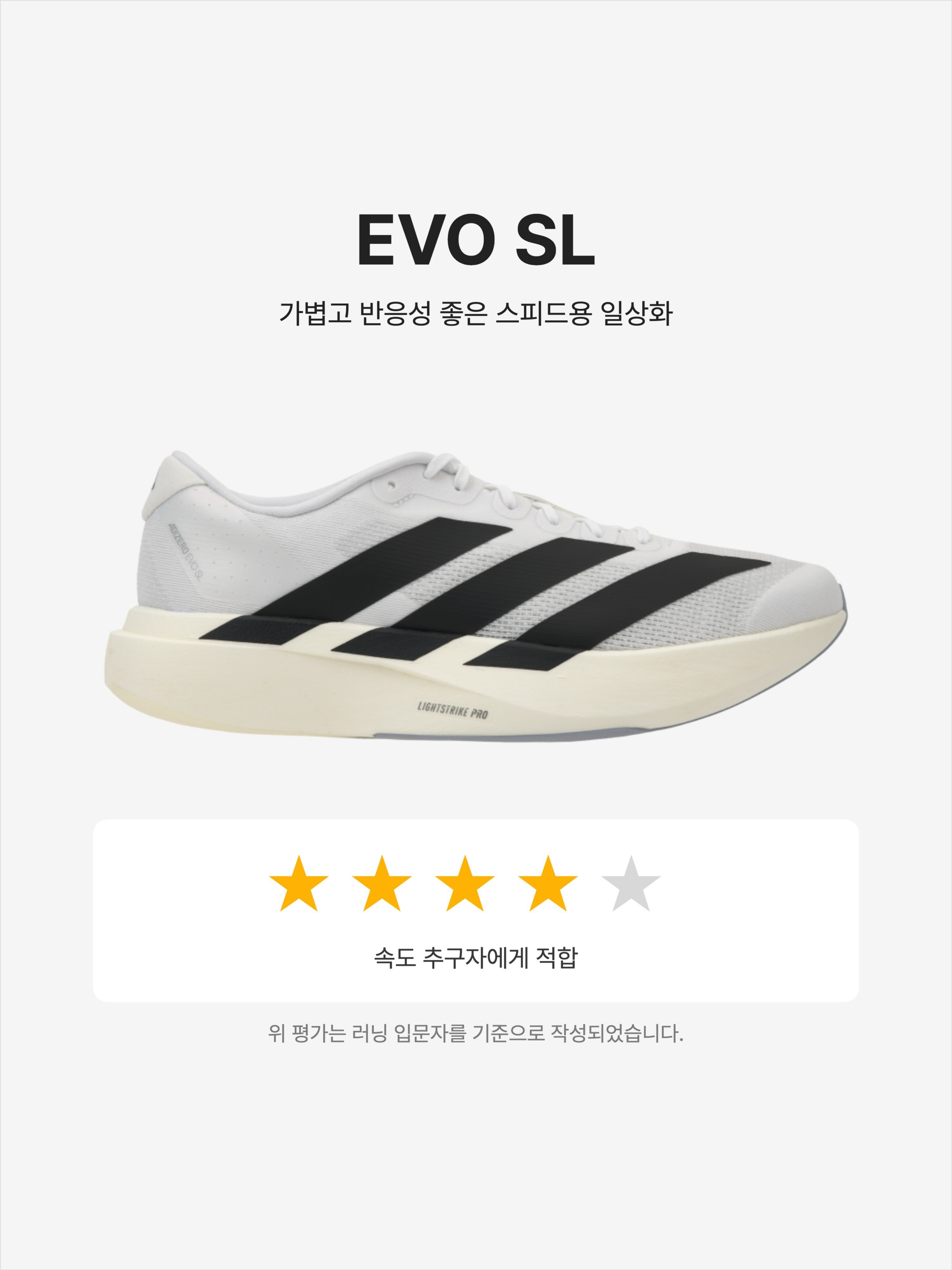 Adidas Adizero EVO SL Cloud White Core Black, Adidas Adizero EVO SL Core Black Cloud White 착용 스타일 - 1
