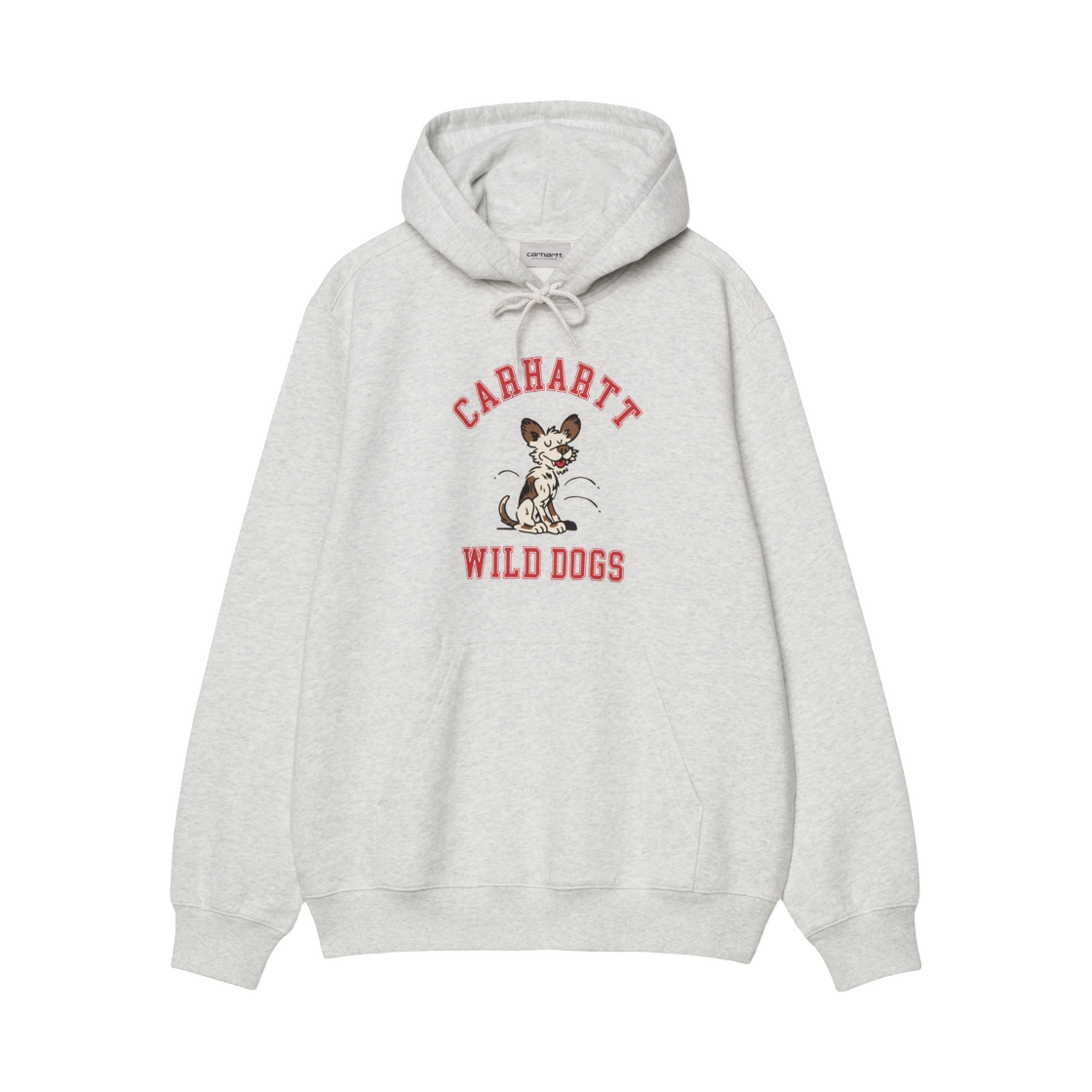 I035625-482-XX Carhartt WIP Hooded Wild Dog Sweatshirt Ash Heather