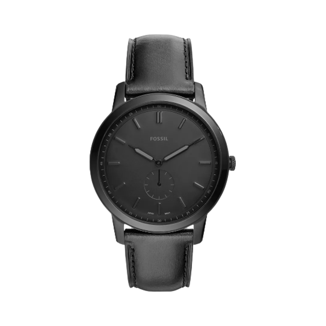 FS5447 Fossil Minimalist Two-Hand 44mm Leather Black