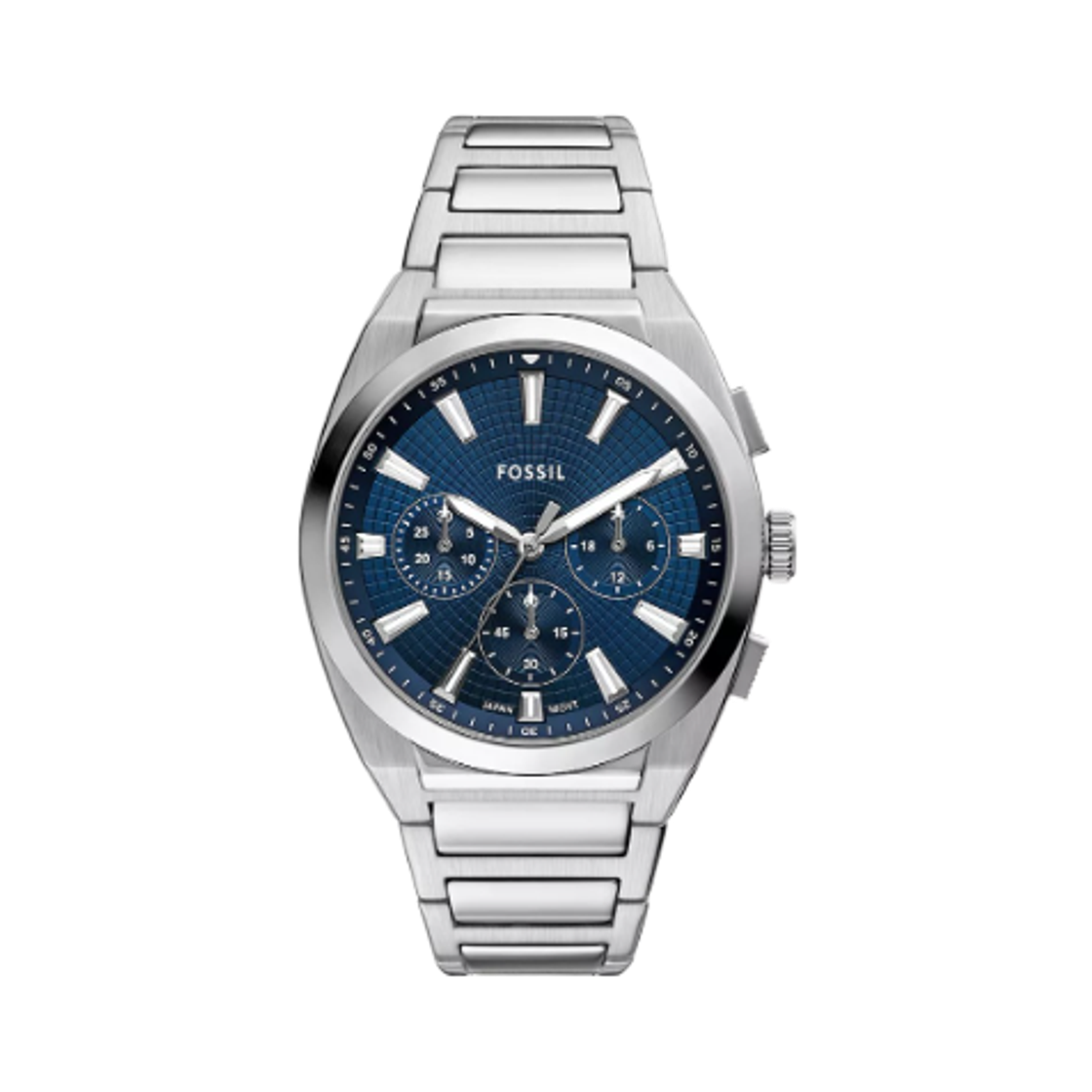 FS6104 Fossil Everett Quartz Chronograph 44mm Stainless Steel Blue Silver