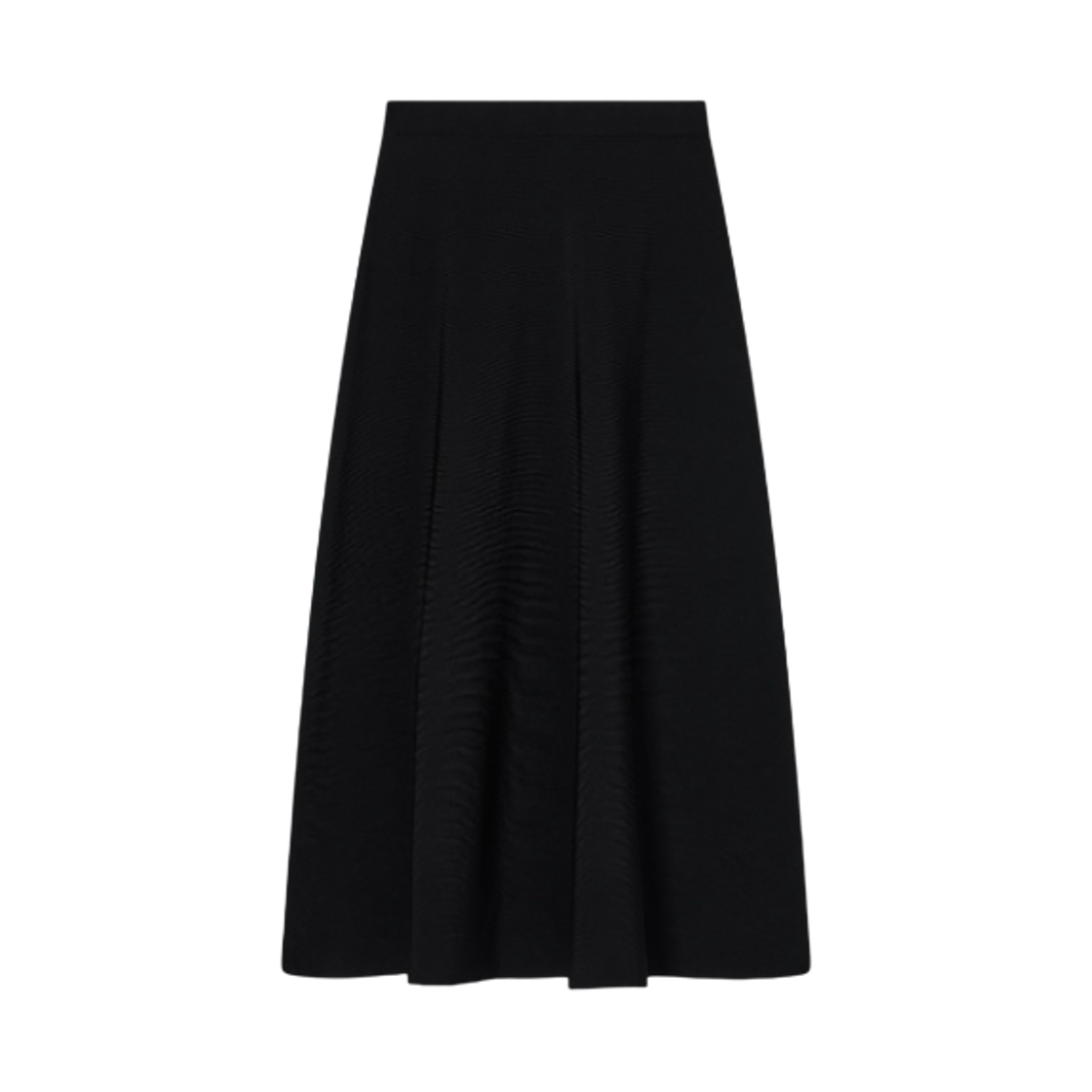 EW001233AF19178UC001 (W) Emporio Armani Flared Stretch Viscose Long Skirt Black