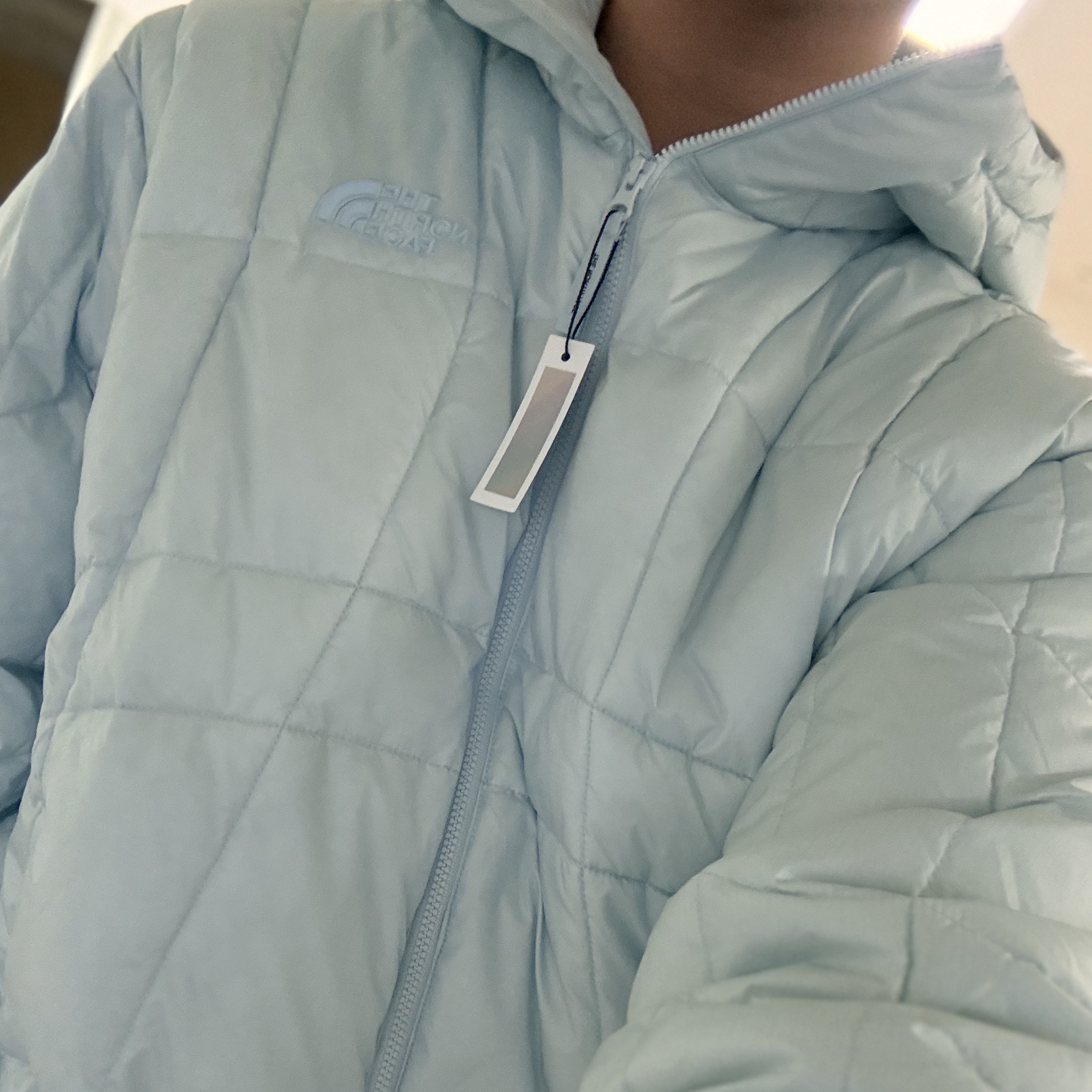 The North Face Wave LT On Jacket Light Blue 착용 스타일 - 2