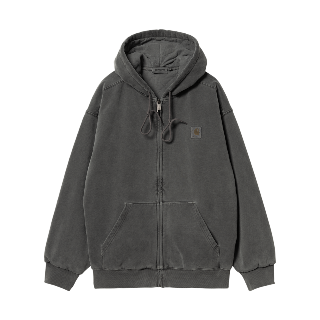 칼하트 WIP 후드 비스타 자켓 블랙 가먼트 다이드(Carhartt WIP Hooded Vista Jacket Black Garment Dyed)