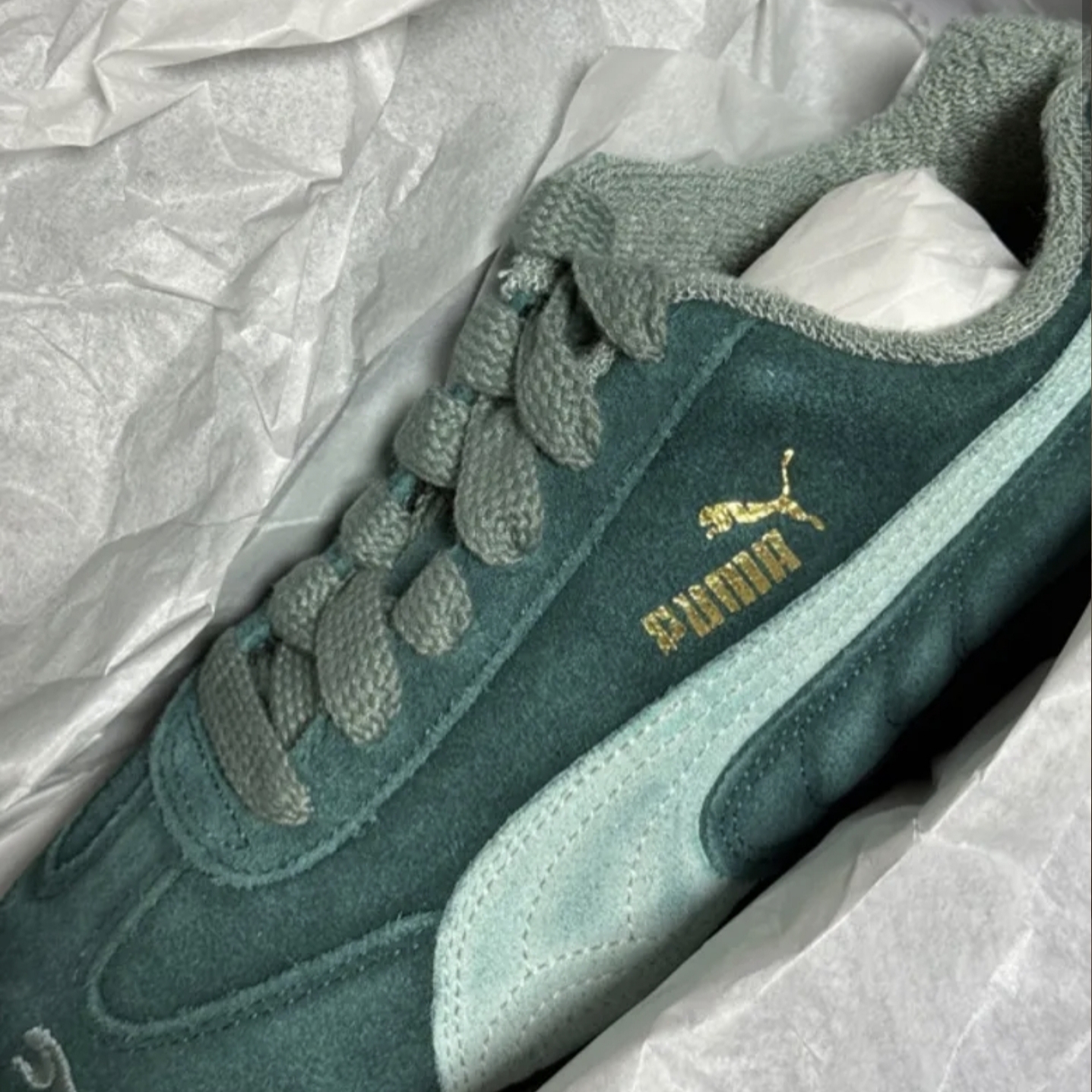 Puma Speedcat The NeverWorn V Dark Myrtle Green Moon 착용 스타일