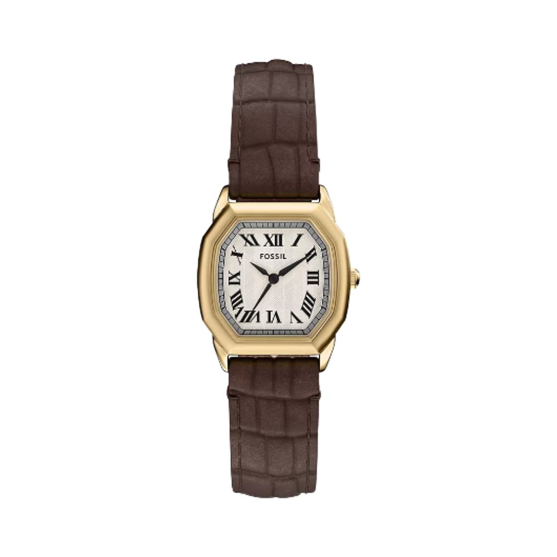 ES5426 (W) Fossil Harlow Three-Hand 27mm Croco Leather Cream Brown