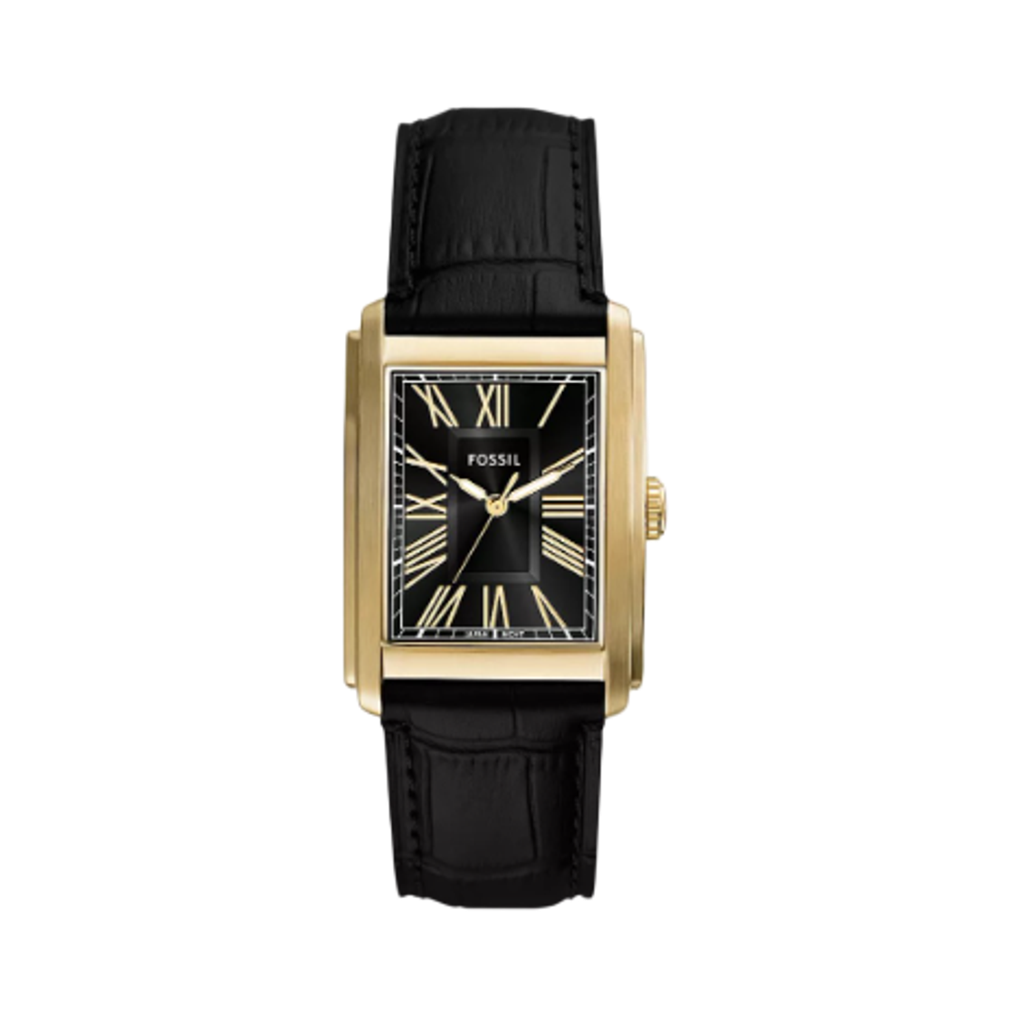 파슬 캐러웨이 쿼츠 쓰리핸드 30mm 크로코 레더 블랙(Fossil Carraway Quartz Three-Hand 30mm Croco Leather Black)
