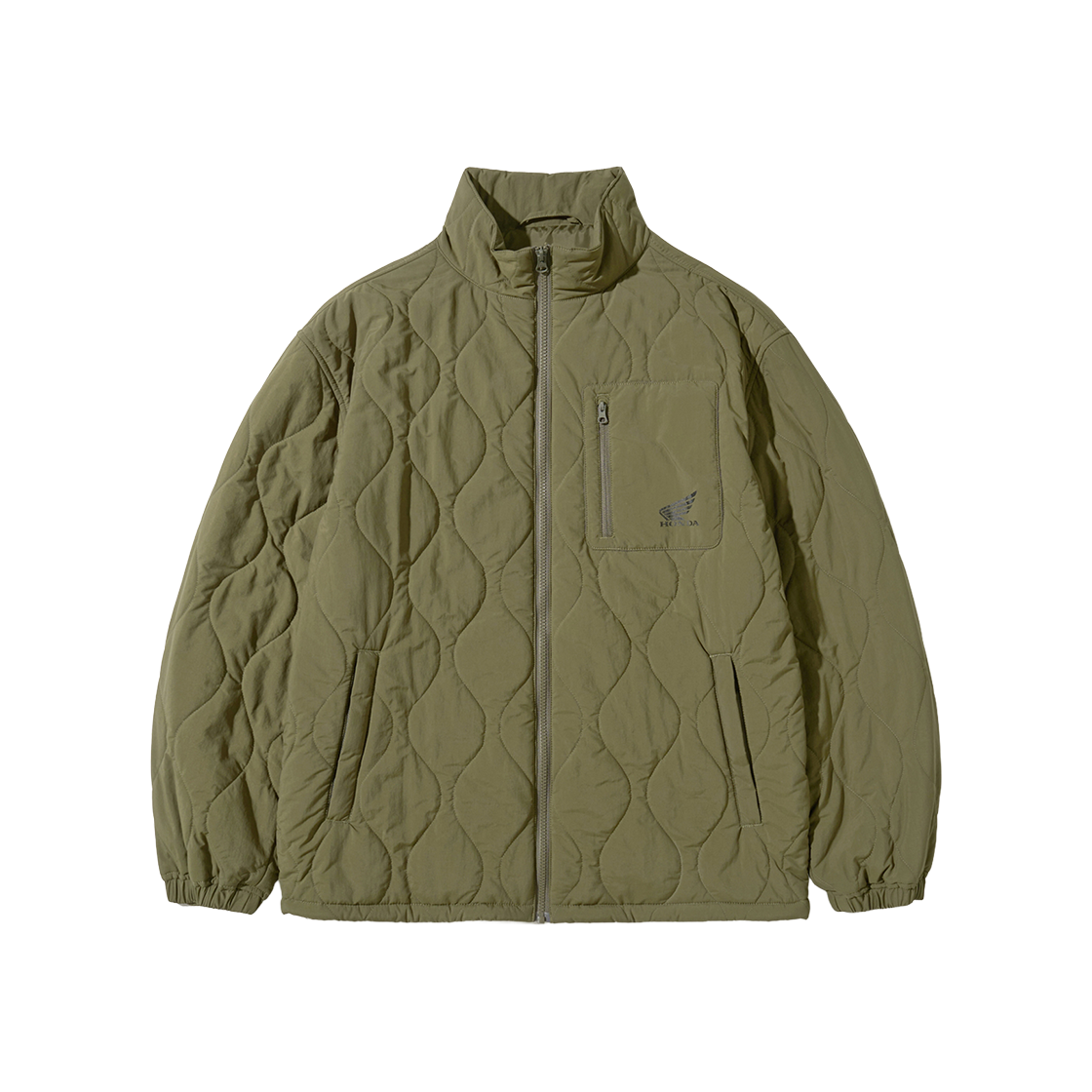 HFW1QJ301AKH Honda Quilting Collarless Jacket Khaki