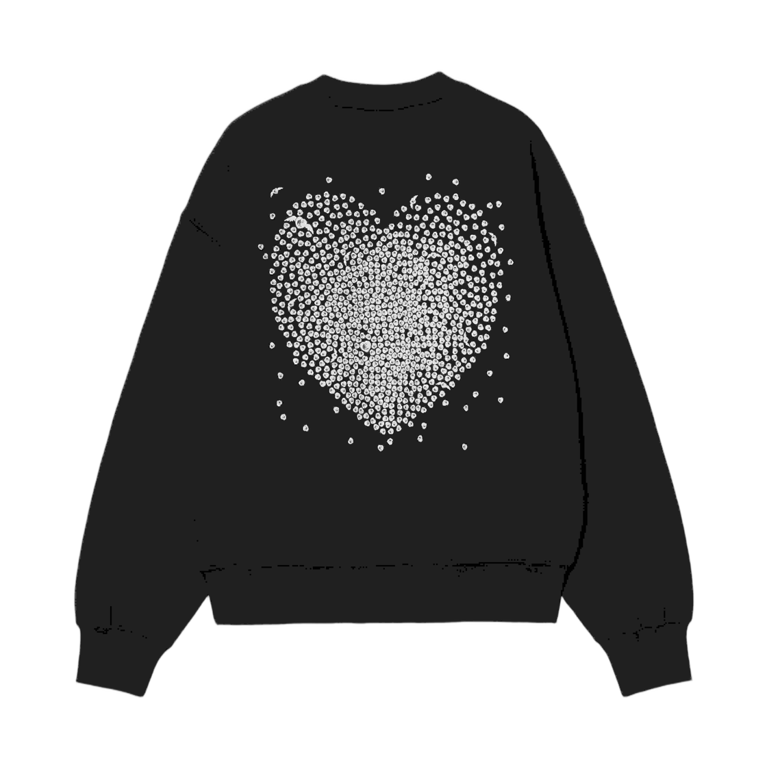 (W) 칼하트 WIP 하트 오브 하트 스웨트셔츠 블랙((W) Carhartt WIP Hearts of Hartts Sweatshirt Black) - 2